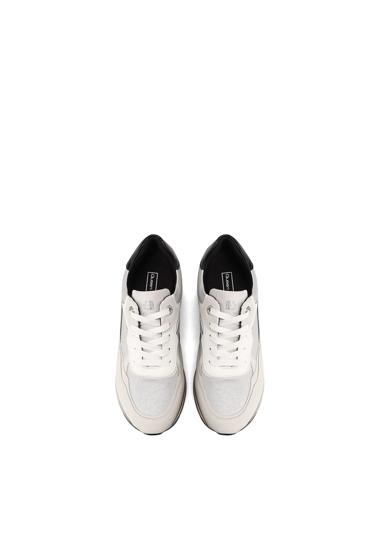 Sneakers da donna nere platform con dettagli metallici X33-17 - Image 19