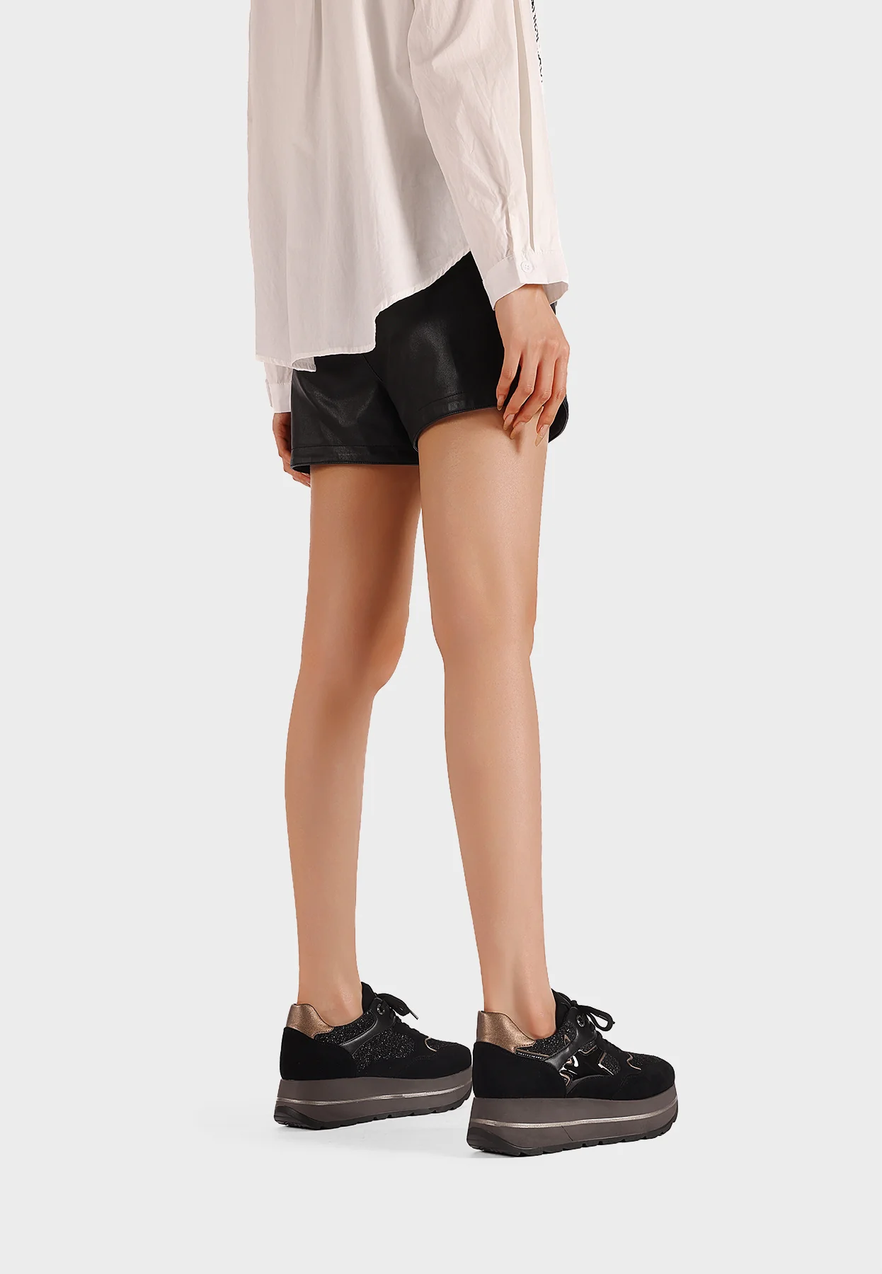 Sneakers da donna platform con inserti animalier X33-18 - Image 21