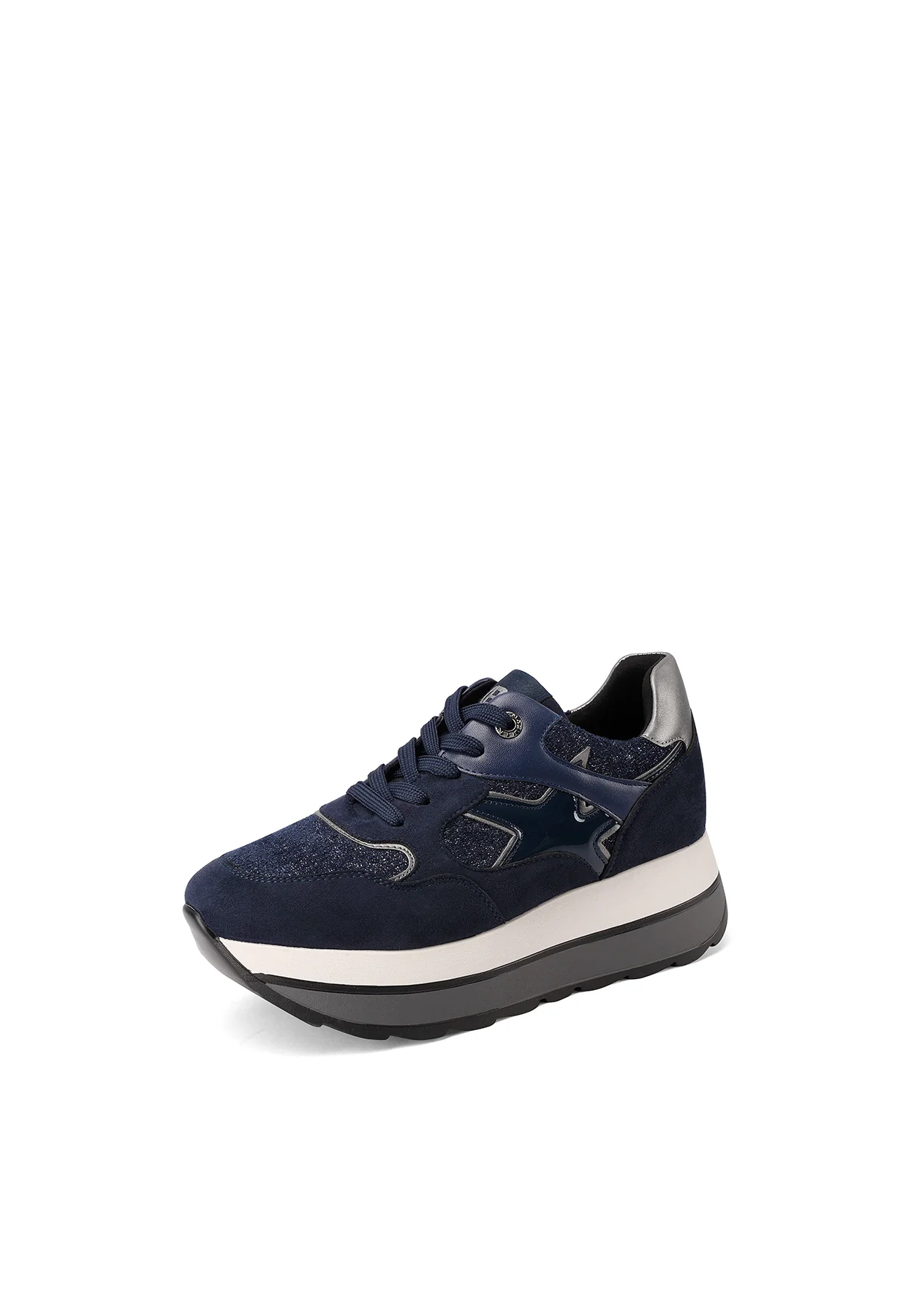 Sneakers da donna platform con inserti animalier X33-18 - Image 24