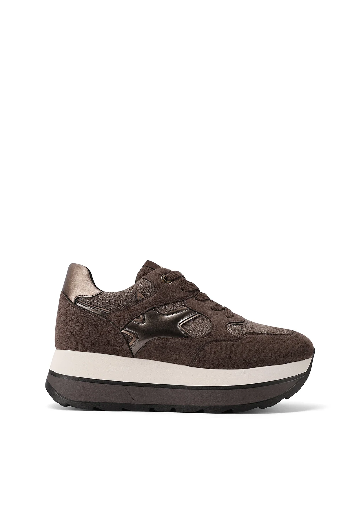 Sneakers da donna platform con inserti animalier X33-18 - Image 30