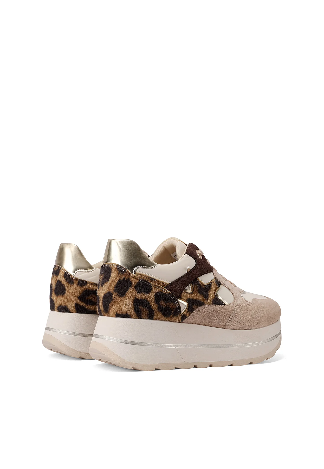 Sneakers da donna platform con inserti animalier X33-18 - Image 4