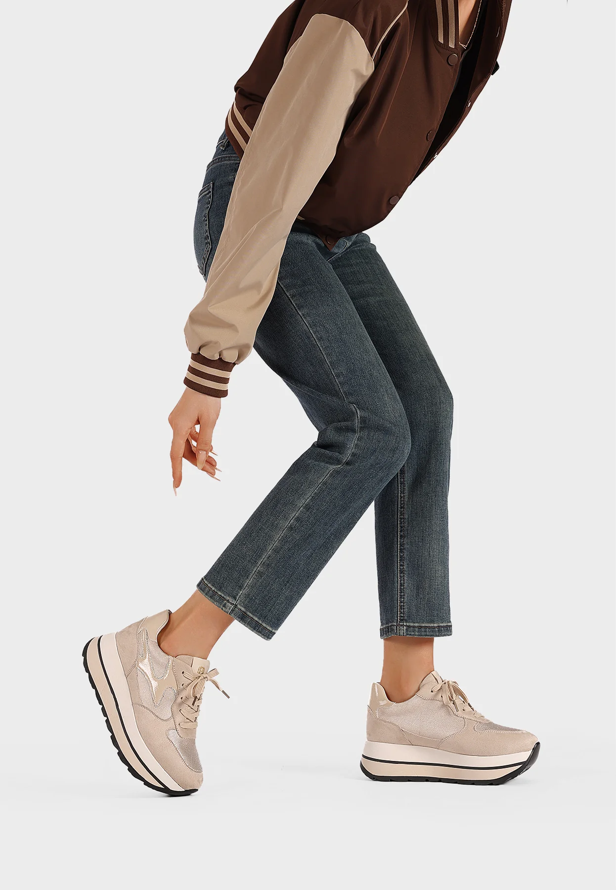Sneakers doppio platform con lacci X33-19 - Image 7