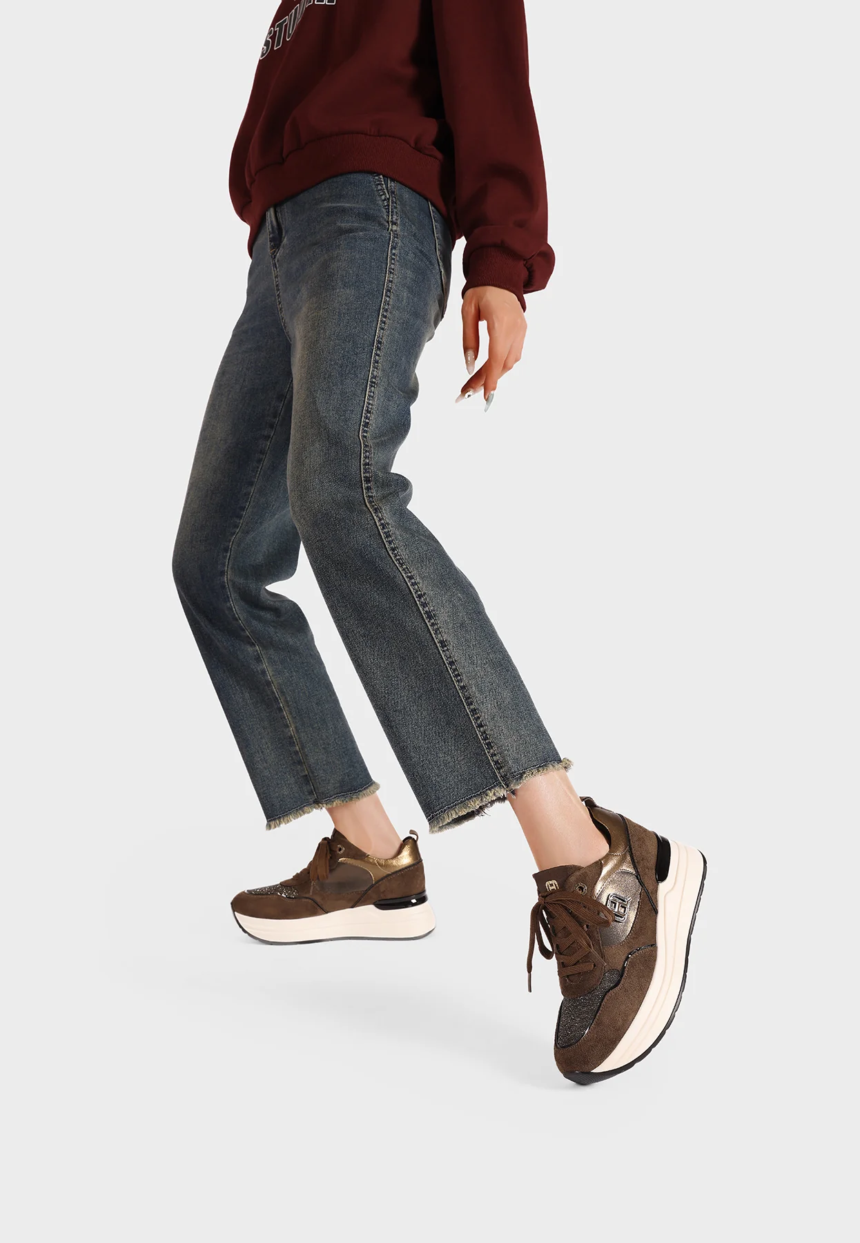 Sneakers elegante con zeppa X33-20 - Image 15