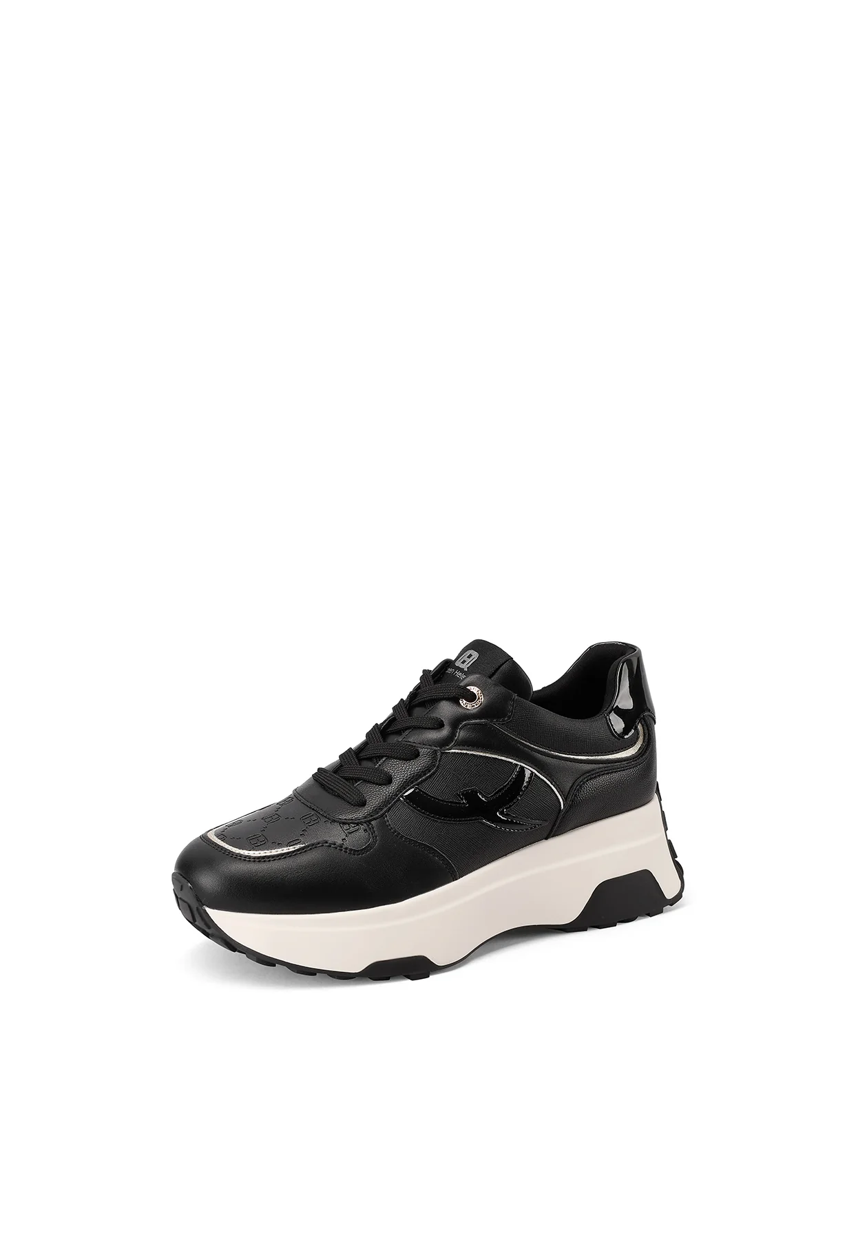 Sneakers da donna platform con inserti scamosciati X33-25 - Image 10