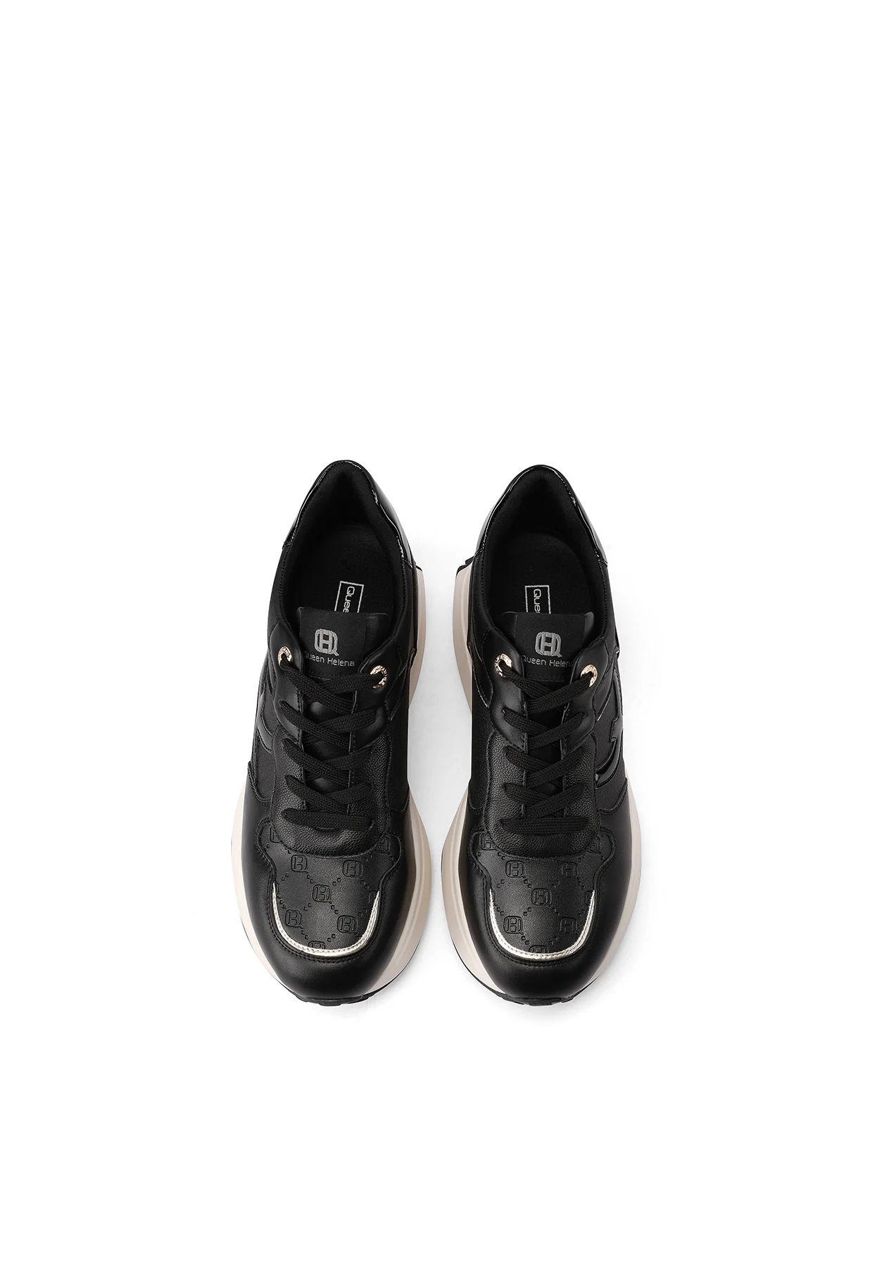 Sneakers da donna platform con inserti scamosciati X33-25 - Image 12