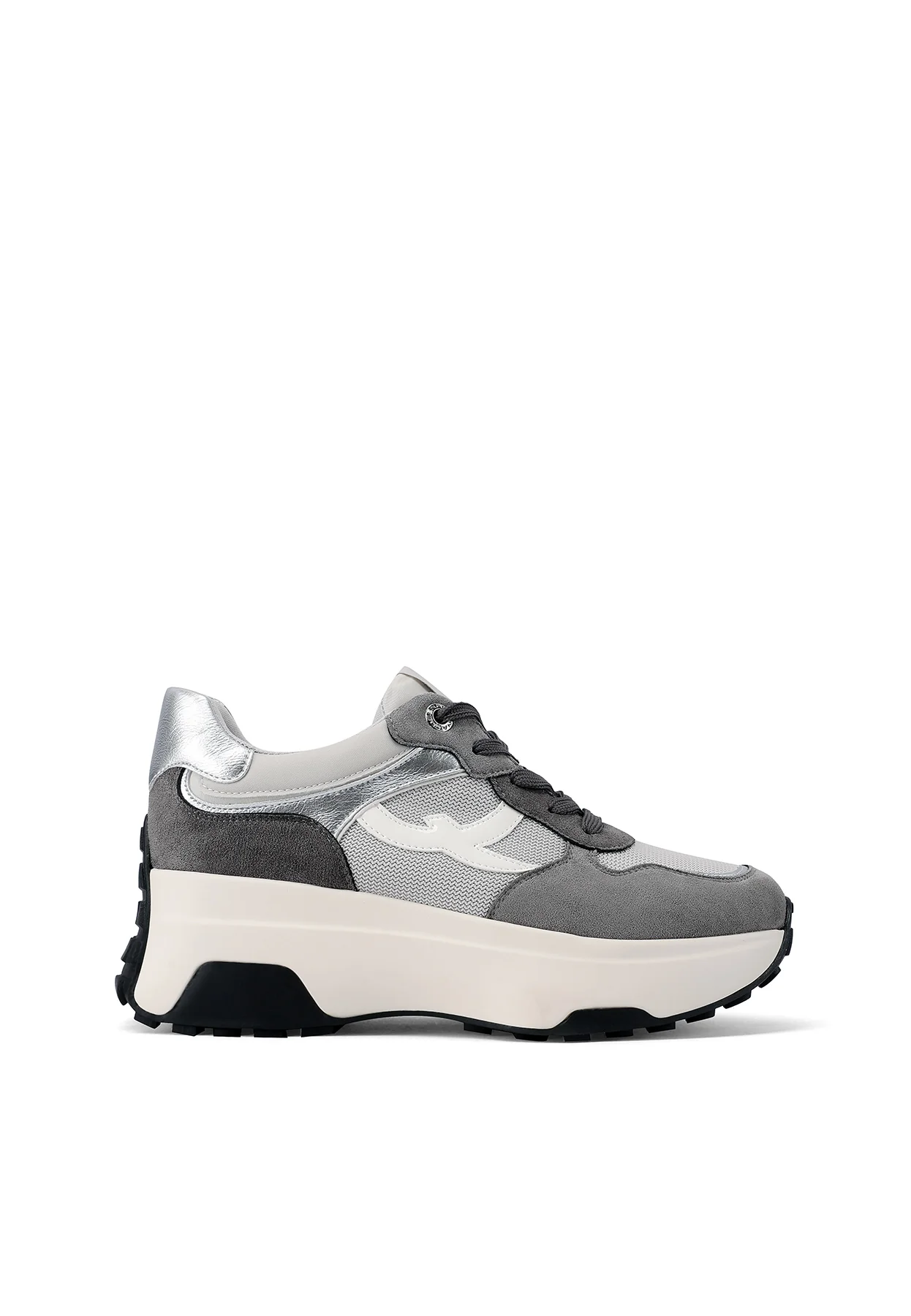 Sneakers da donna platform con inserti scamosciati X33-25 - Image 16