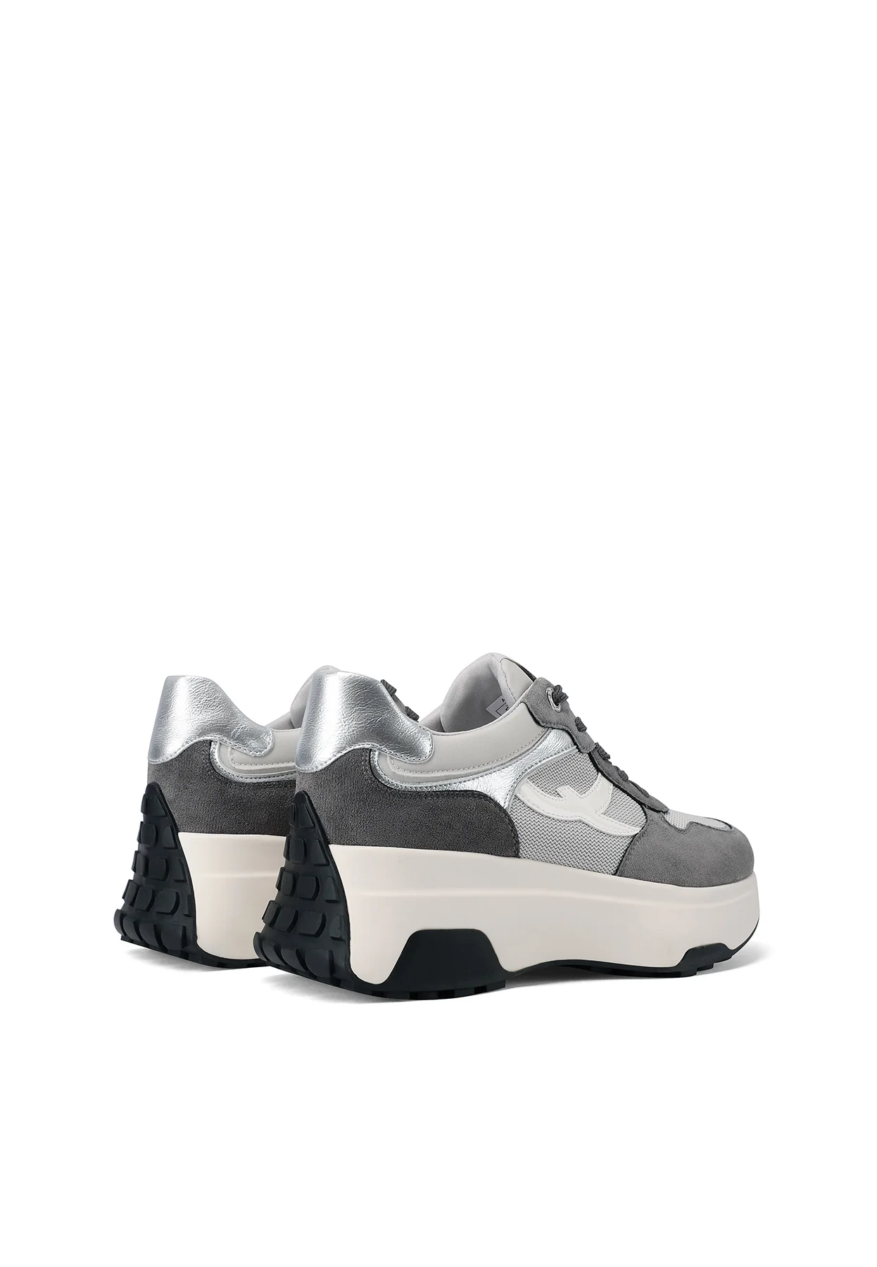 Sneakers da donna platform con inserti scamosciati X33-25 - Image 18