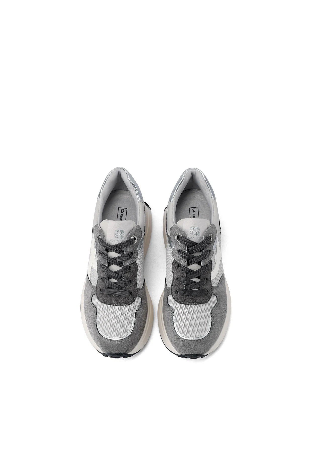 Sneakers da donna platform con inserti scamosciati X33-25 - Image 19