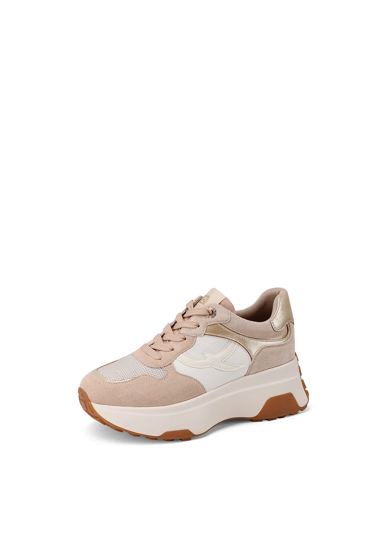 Sneakers da donna platform con inserti scamosciati X33-25 - Image 3