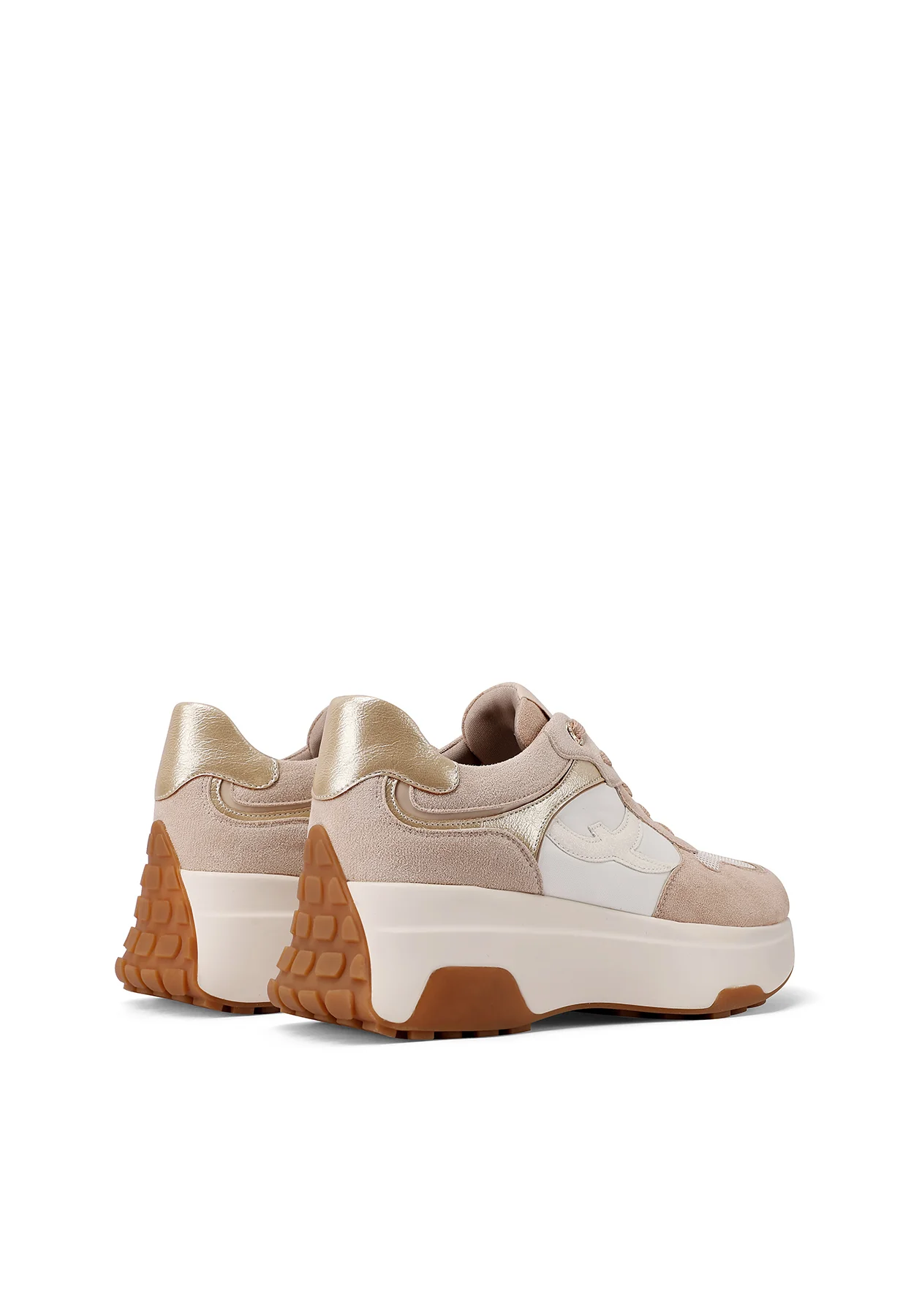 Sneakers da donna platform con inserti scamosciati X33-25 - Image 4