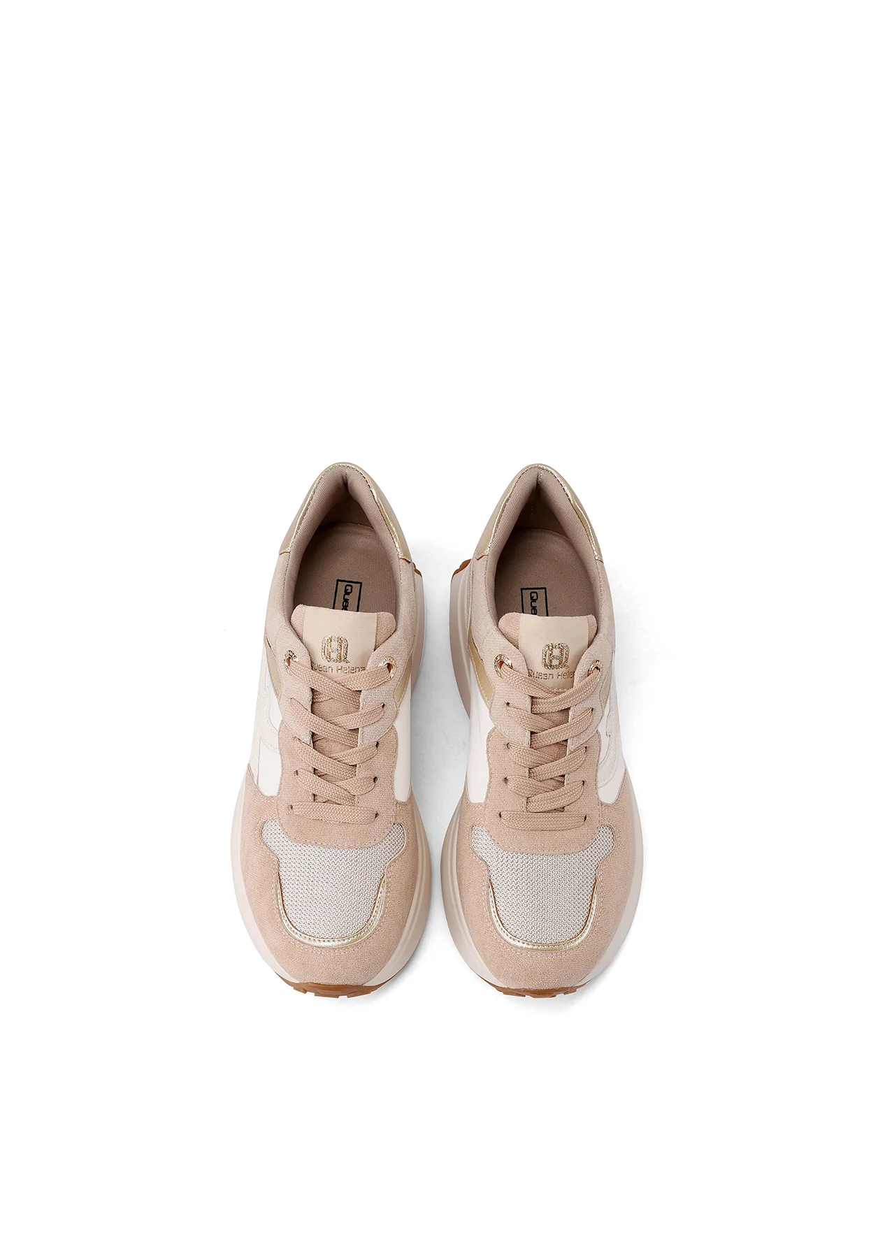 Sneakers da donna platform con inserti scamosciati X33-25 - Image 5