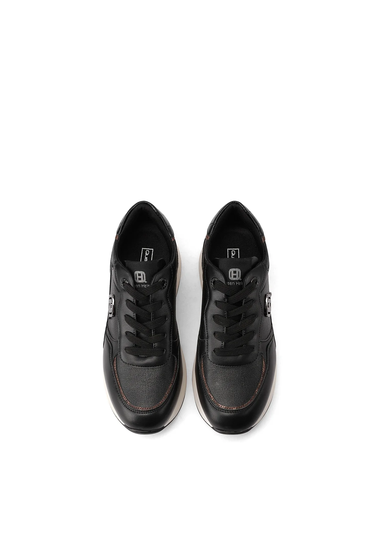 Sneakers da donna con zeppa e dettagli logati X33-26 - Image 12