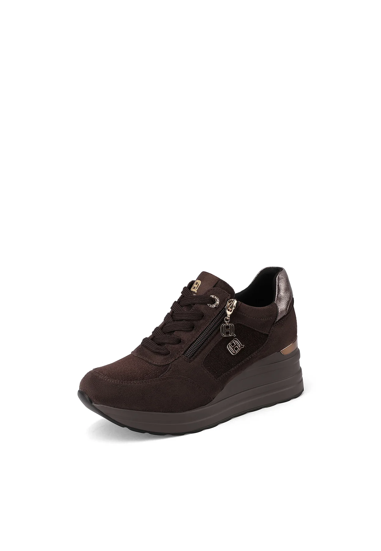Sneakers da donna con zeppa e zip laterale X33-27 - Image 10