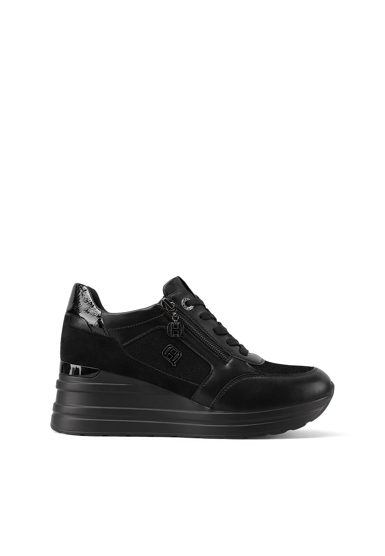 Sneakers da donna con zeppa e zip laterale X33-27 - Image 2