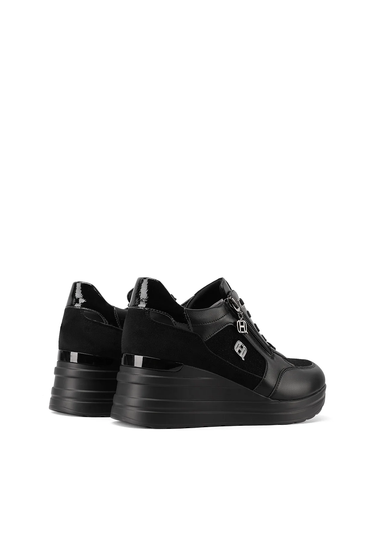 Sneakers da donna con zeppa e zip laterale X33-27 - Image 4