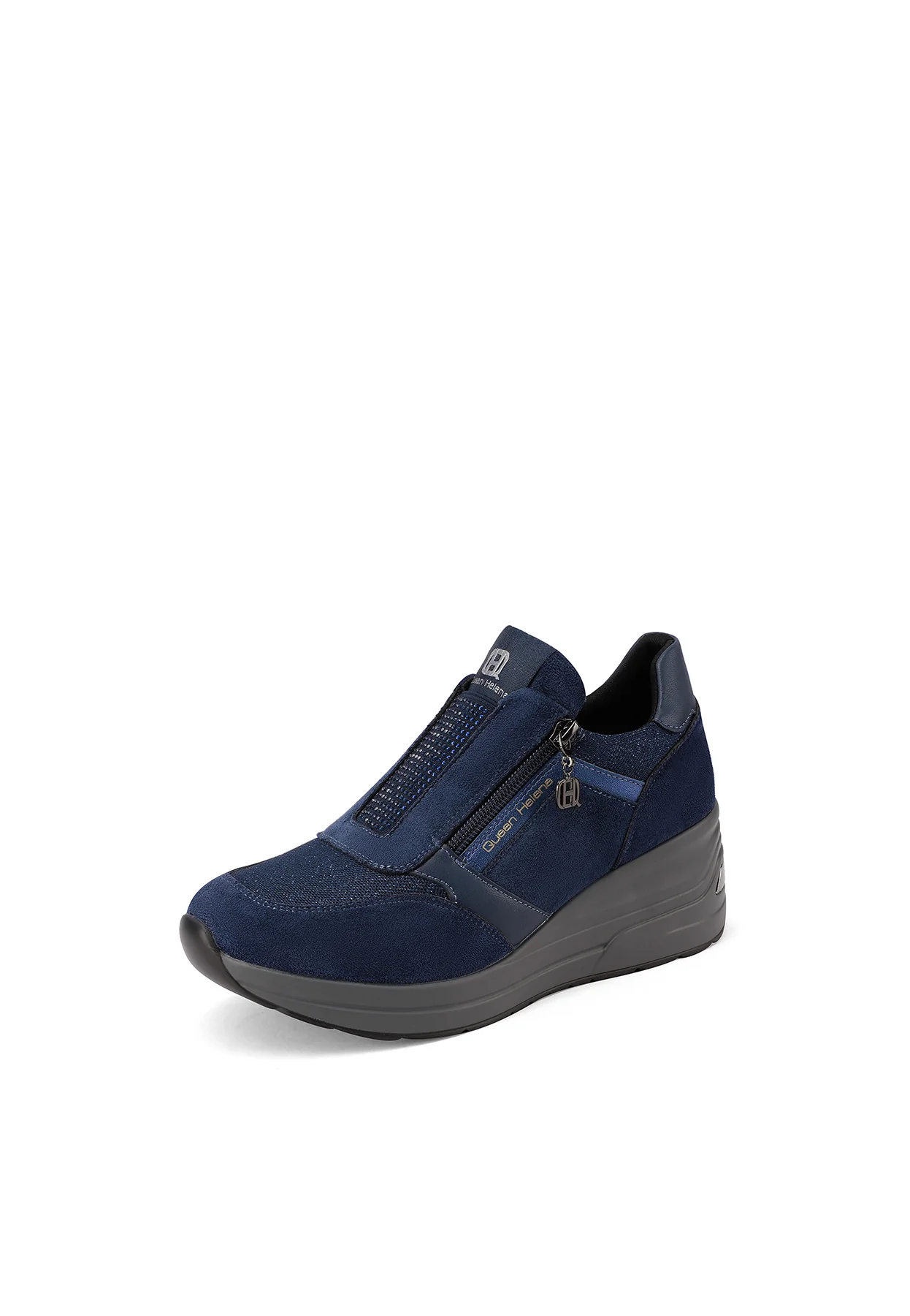 Sneakers da donna con punta affusolata e zeppa X33-28 - Image 3