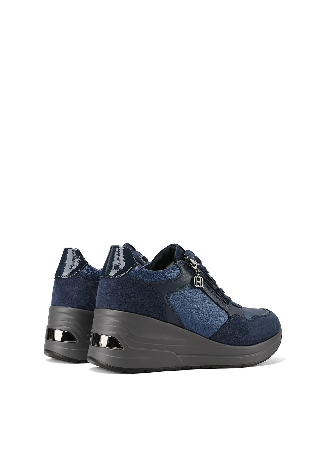 Sneakers con zeppa e zip laterale X33-29 - Image 11