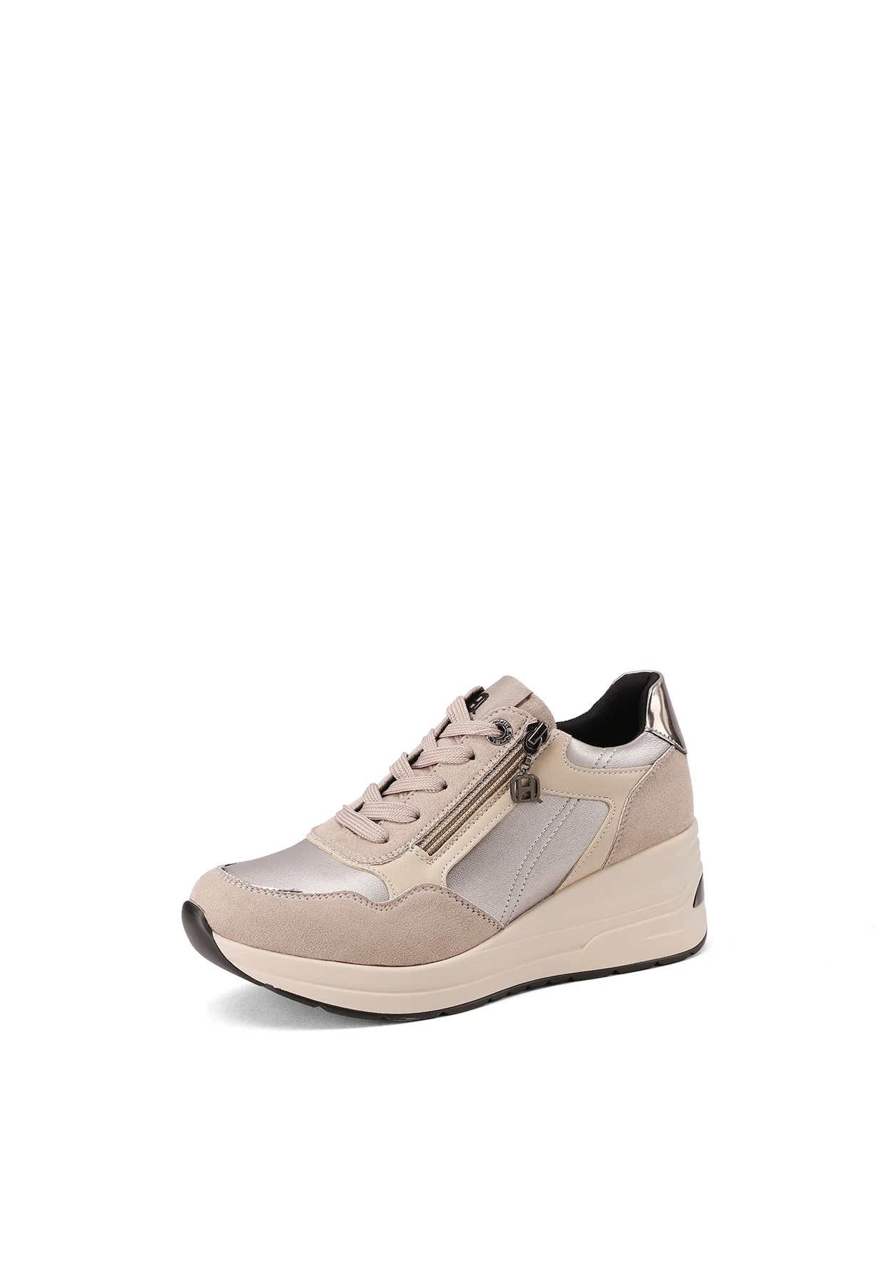 Sneakers con zeppa e zip laterale X33-29 - Image 17