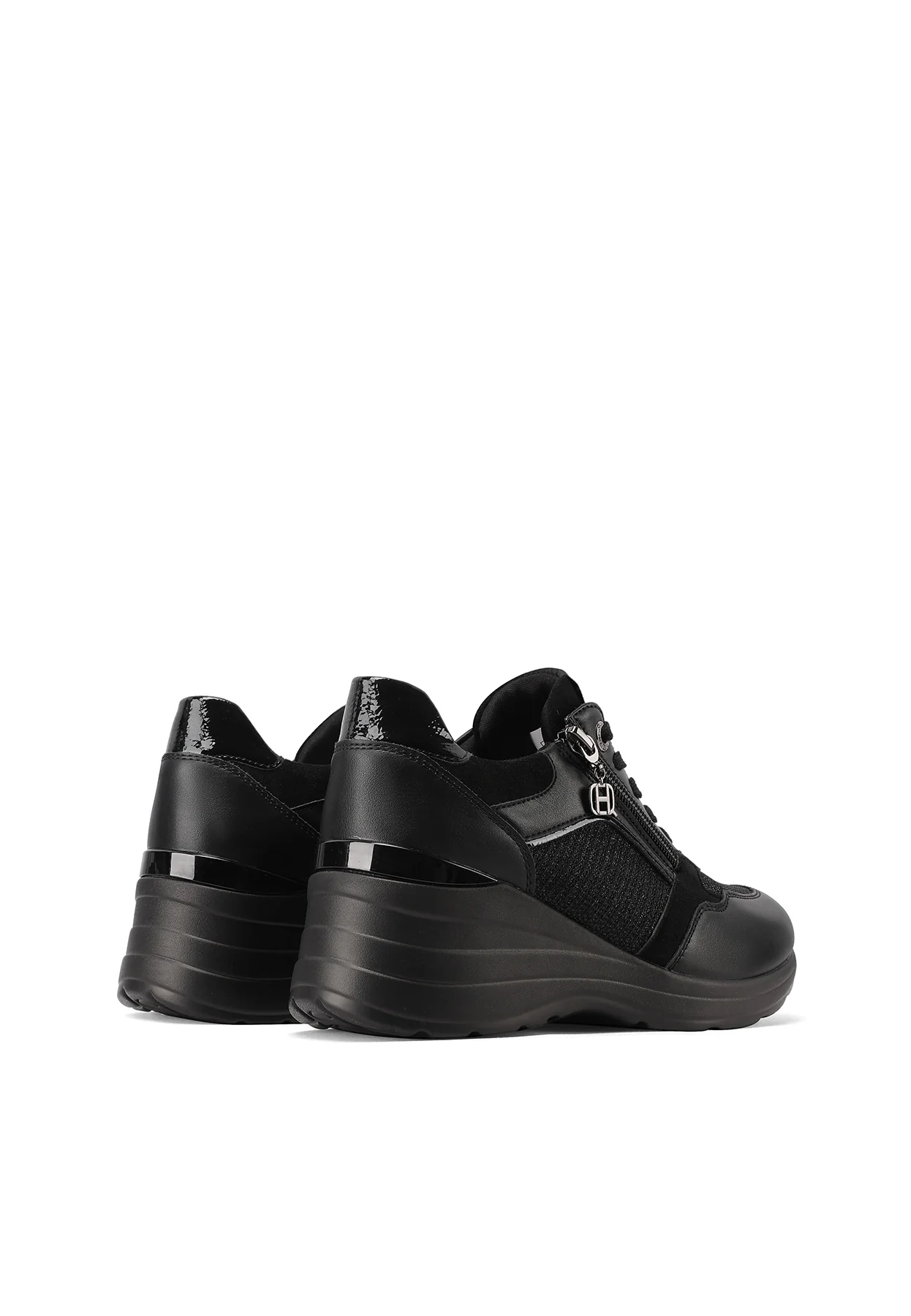 Sneakers da donna con zeppa e dettagli metallici X33-30 - Image 11