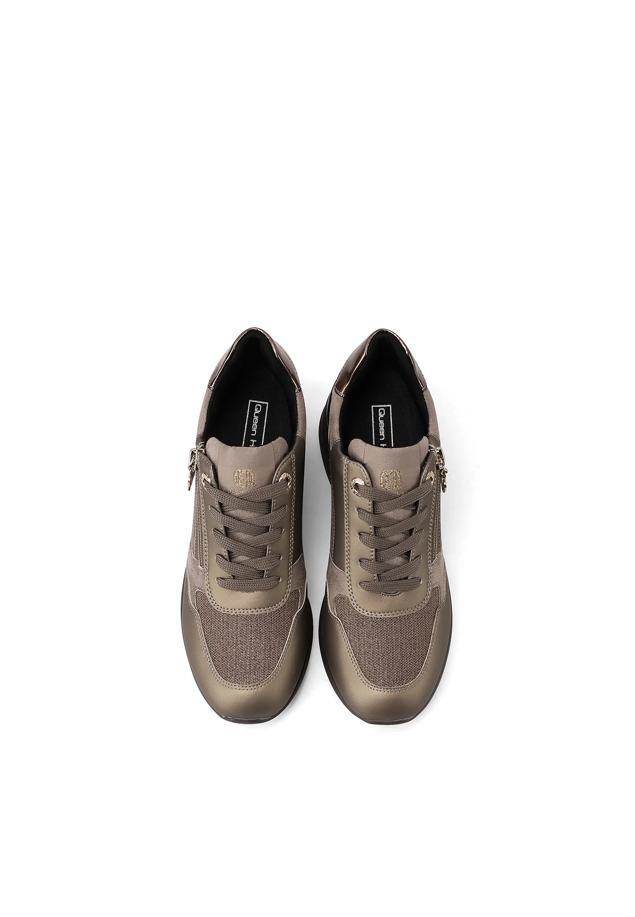 Sneakers da donna con zeppa e dettagli metallici X33-30 - Image 5