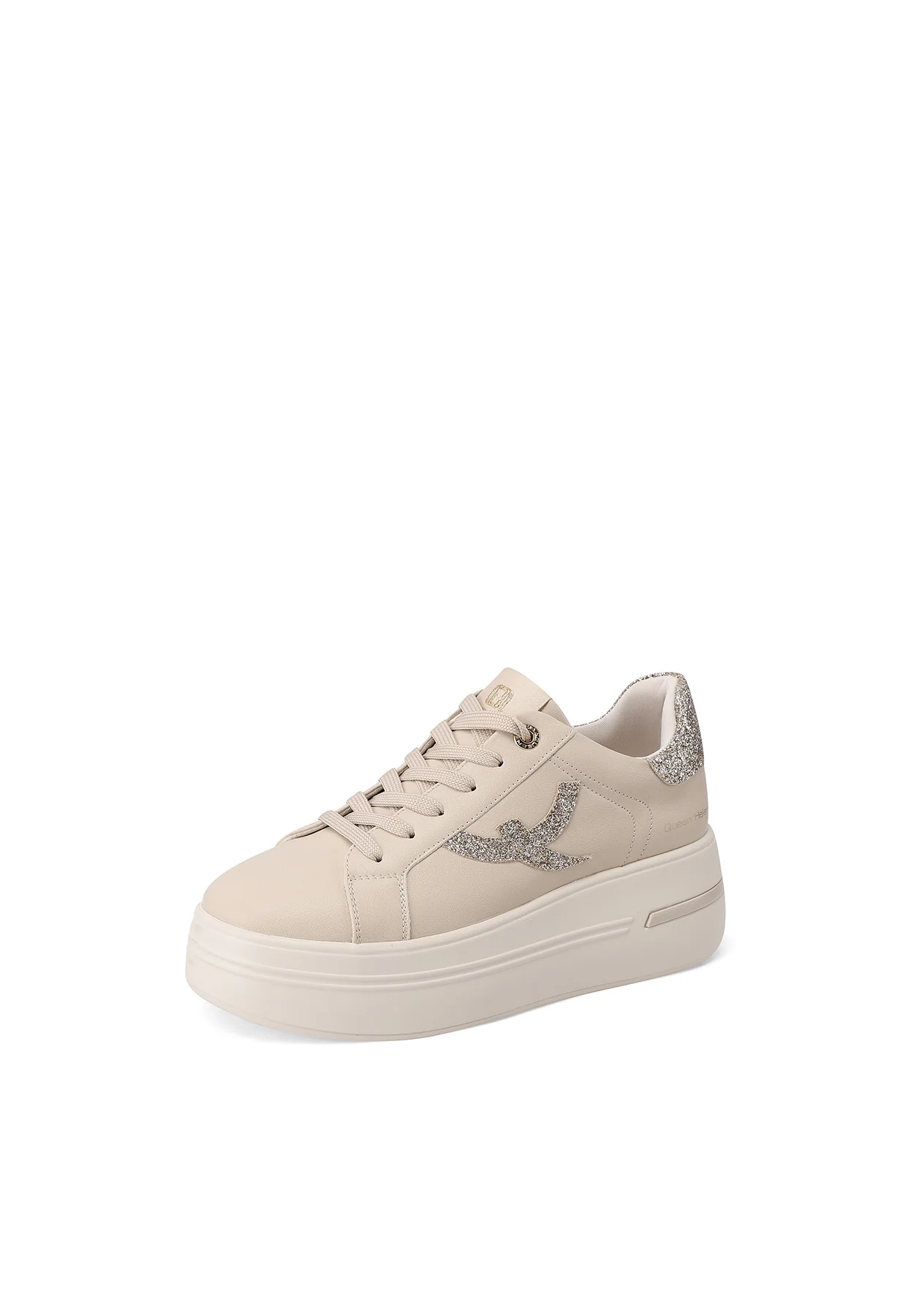 Sneakers da donna platform con glitter X33-8 - Image 3