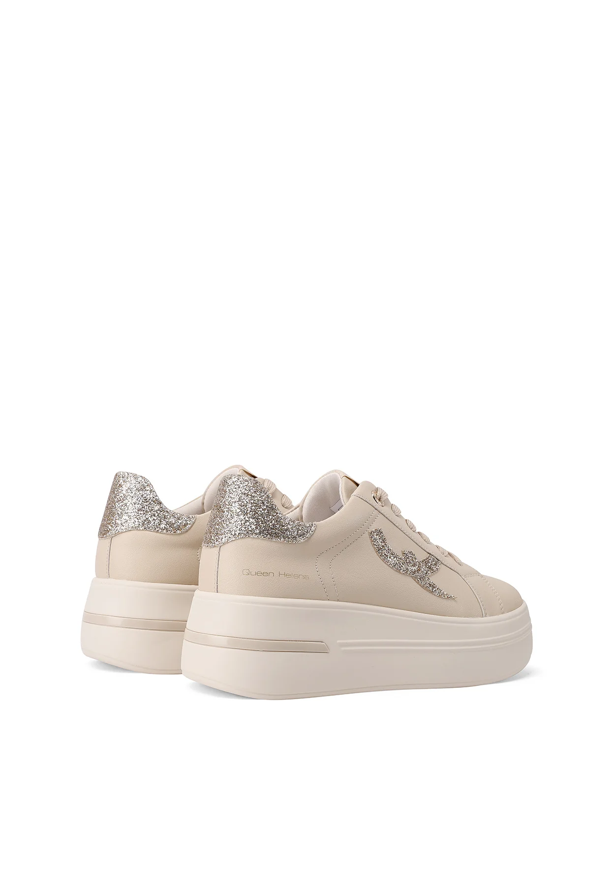Sneakers da donna platform con glitter X33-8 - Image 4