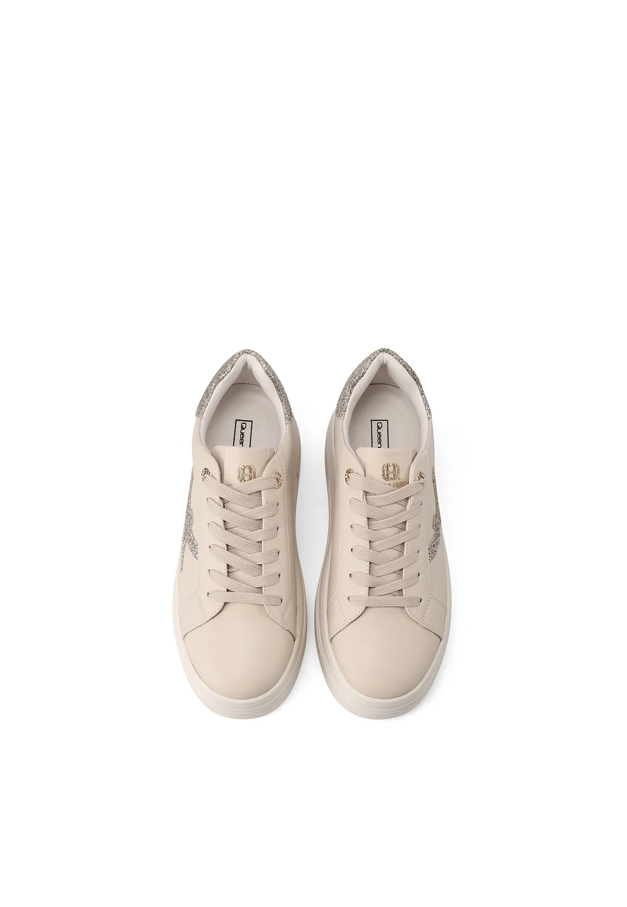 Sneakers da donna platform con glitter X33-8 - Image 5