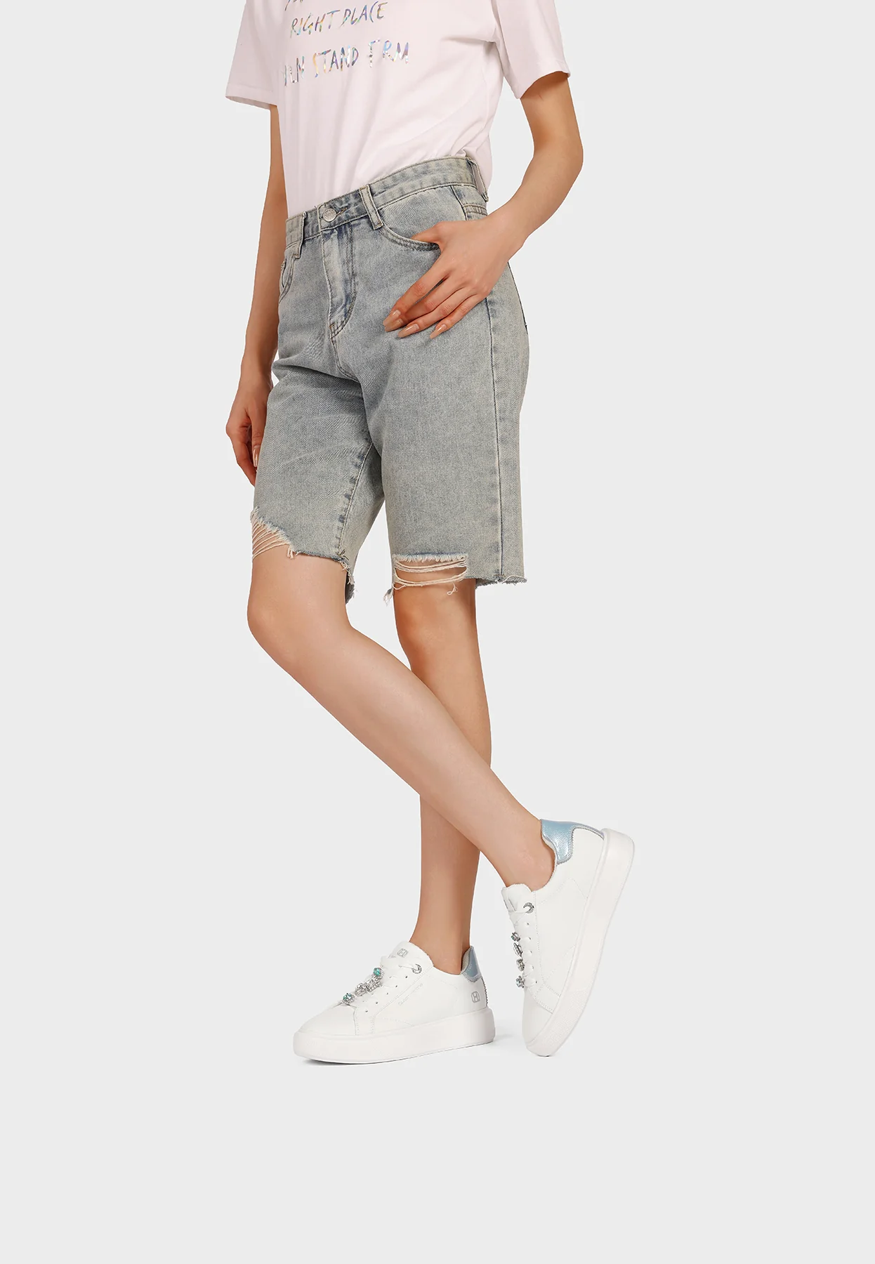 Sneakers platform con dettagli gioiello X34-1 - Image 9