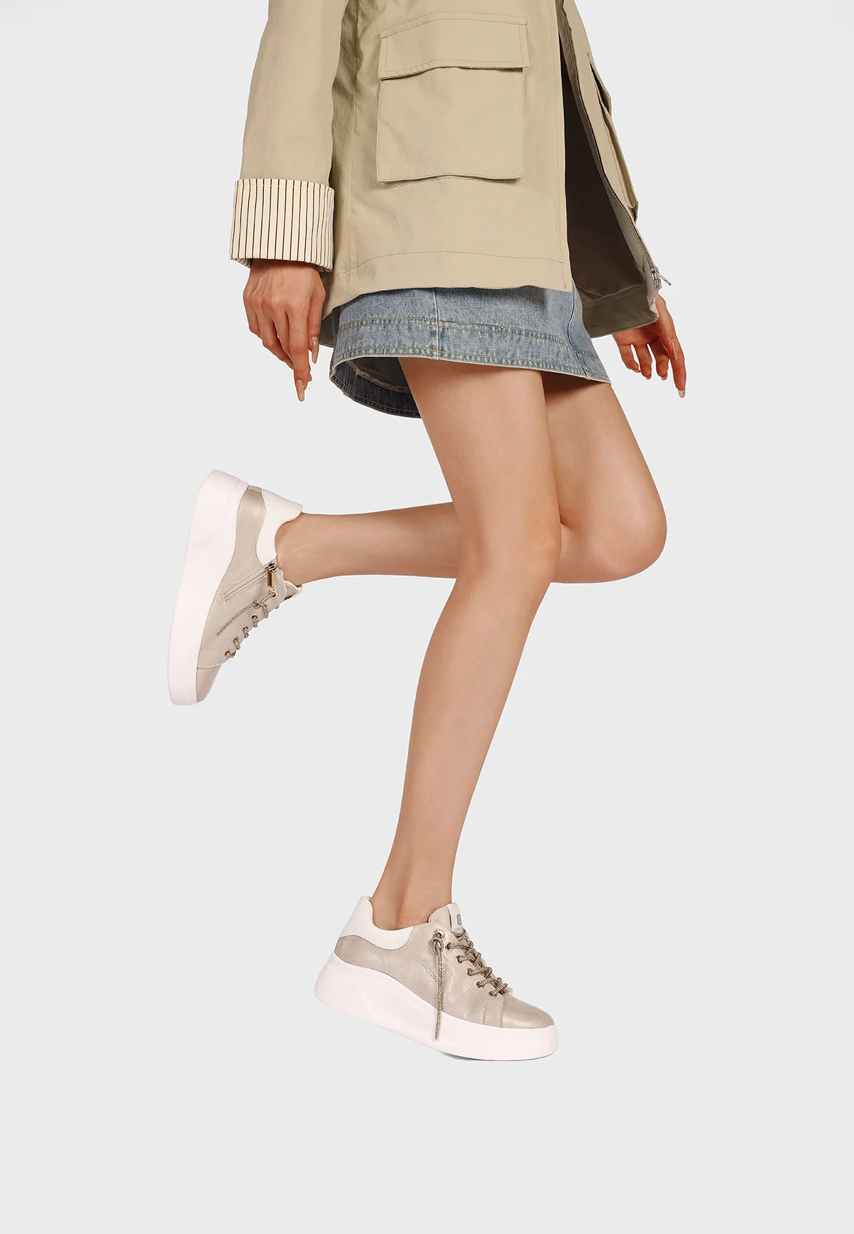 Sneakers donna platform con dettagli fashion X34-10 - Image 8