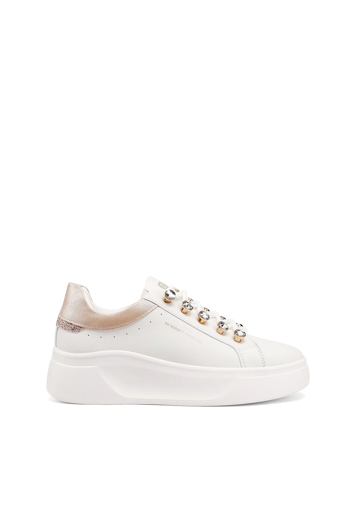 Sneakers platform con lacci gioiello X34-11 - Image 10