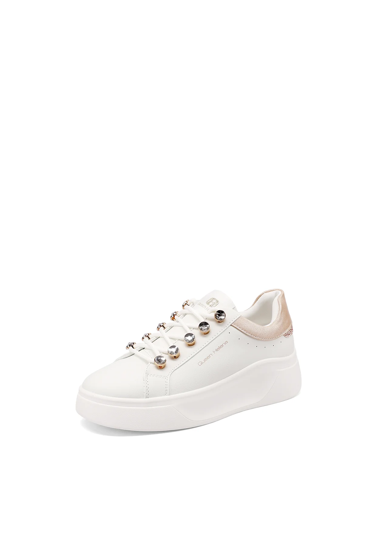 Sneakers platform con lacci gioiello X34-11 - Image 11