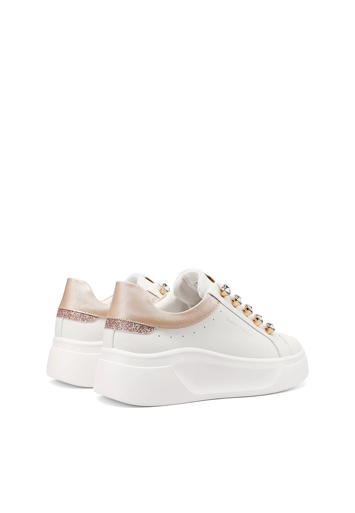 Sneakers platform con lacci gioiello X34-11 - Image 13