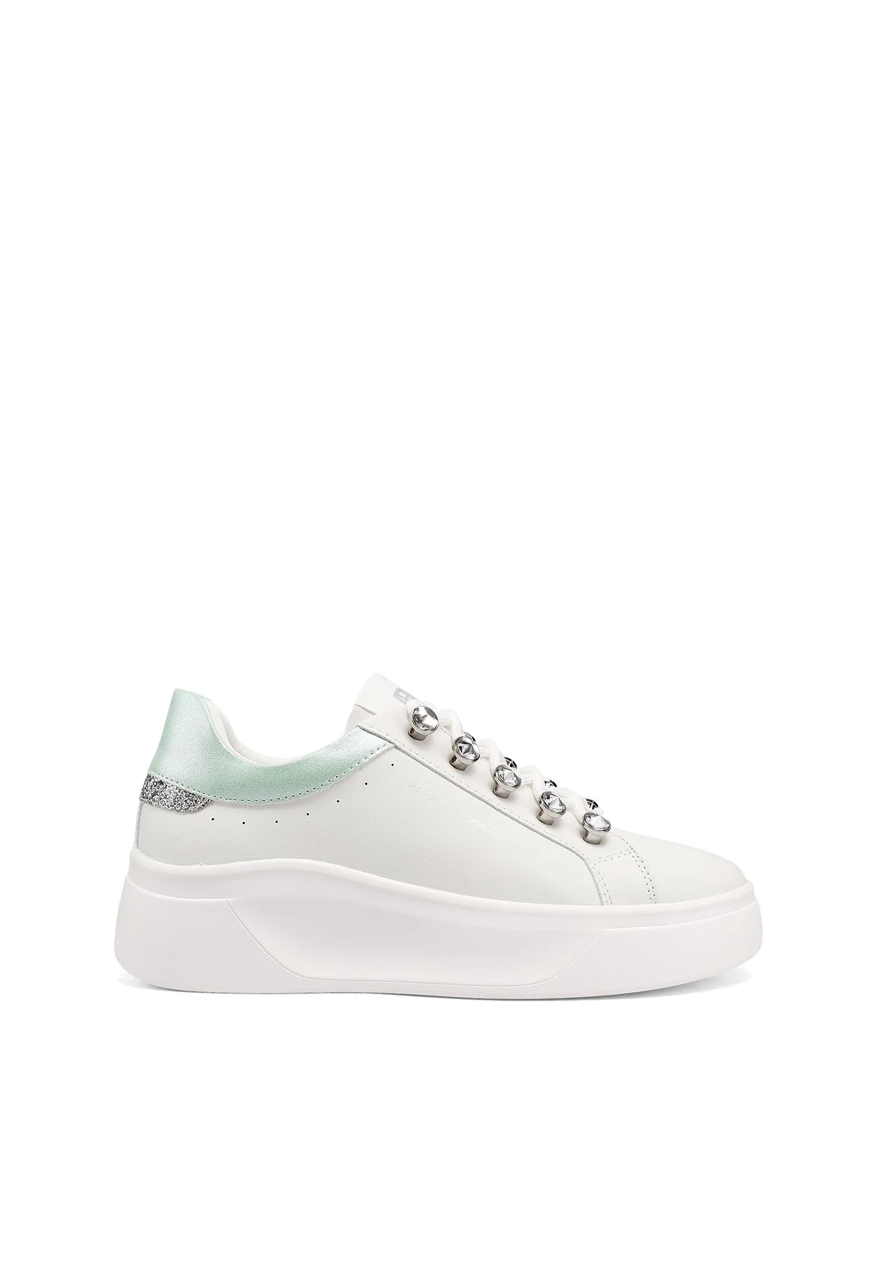 Sneakers platform con lacci gioiello X34-11 - Image 18