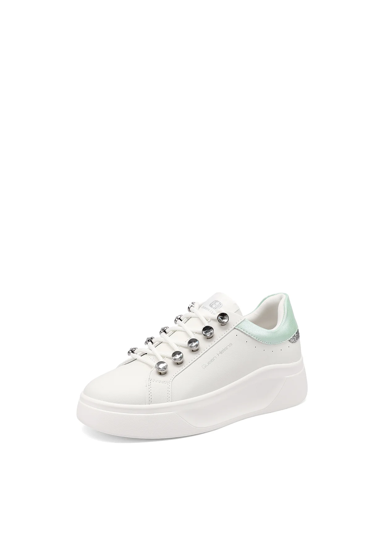 Sneakers platform con lacci gioiello X34-11 - Image 19