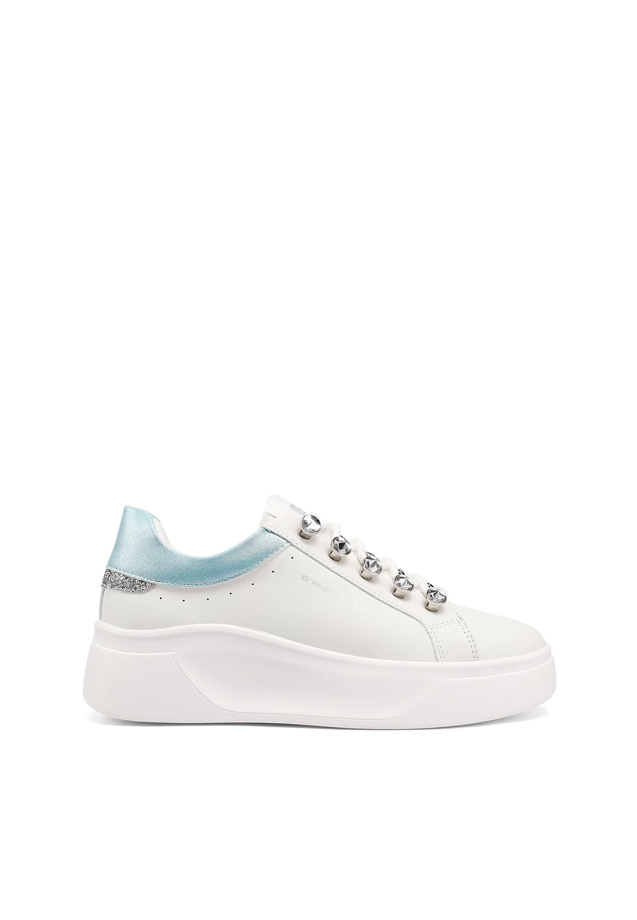 Sneakers platform con lacci gioiello X34-11 - Image 2