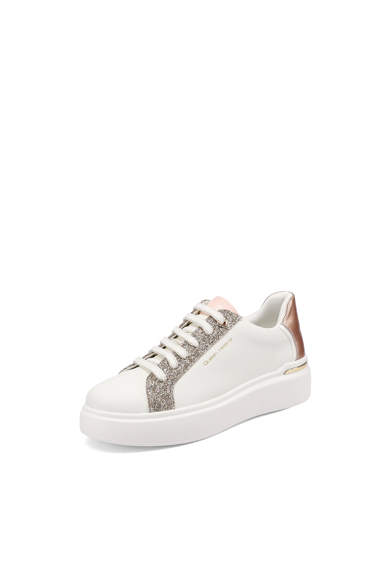 Sneakers platform con glitter e dettagli metallici X34-12 - Image 11