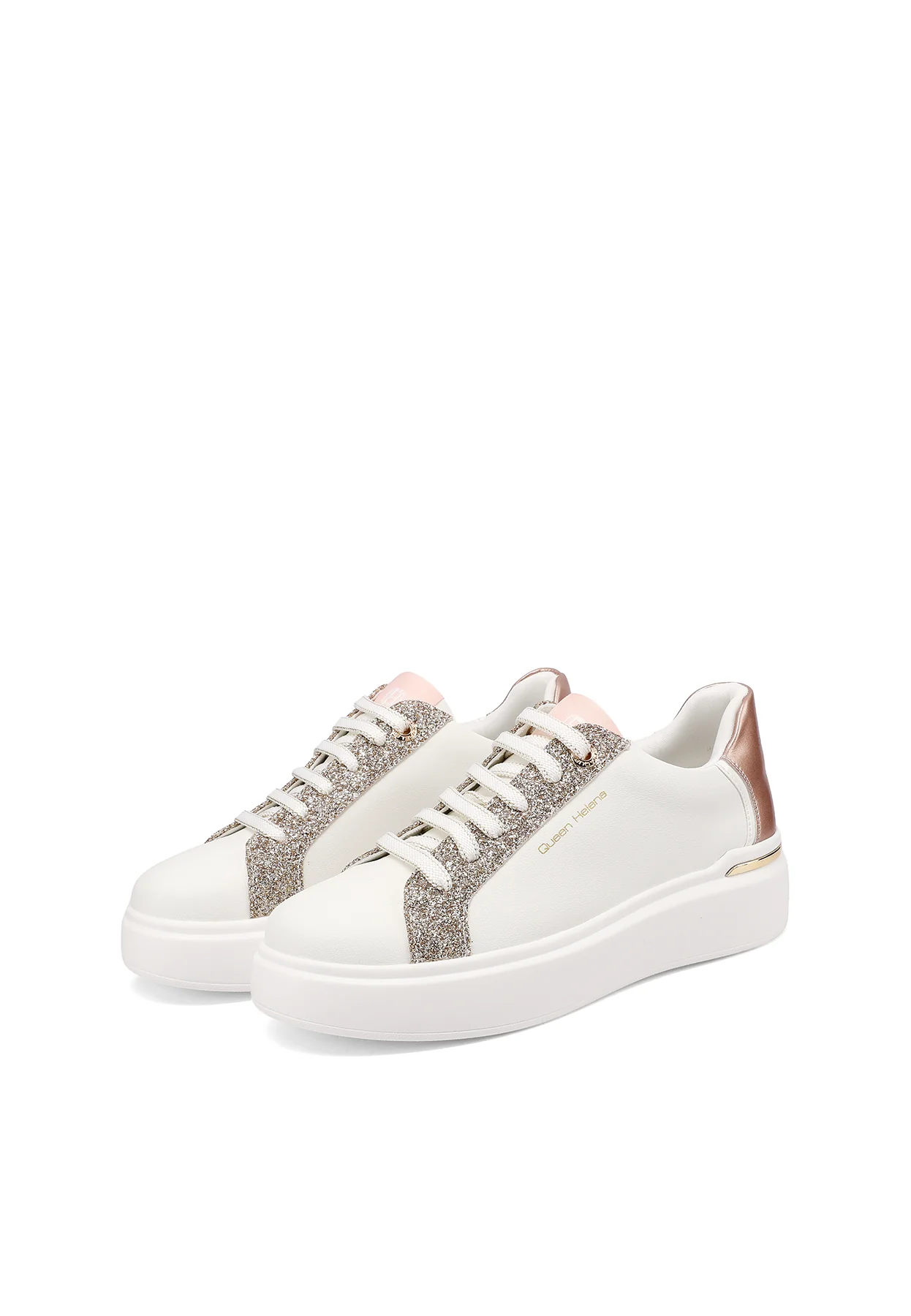 Sneakers platform con glitter e dettagli metallici X34-12 - Image 12