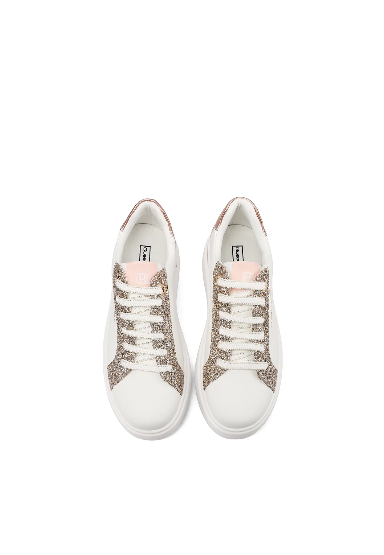 Sneakers platform con glitter e dettagli metallici X34-12 - Image 14