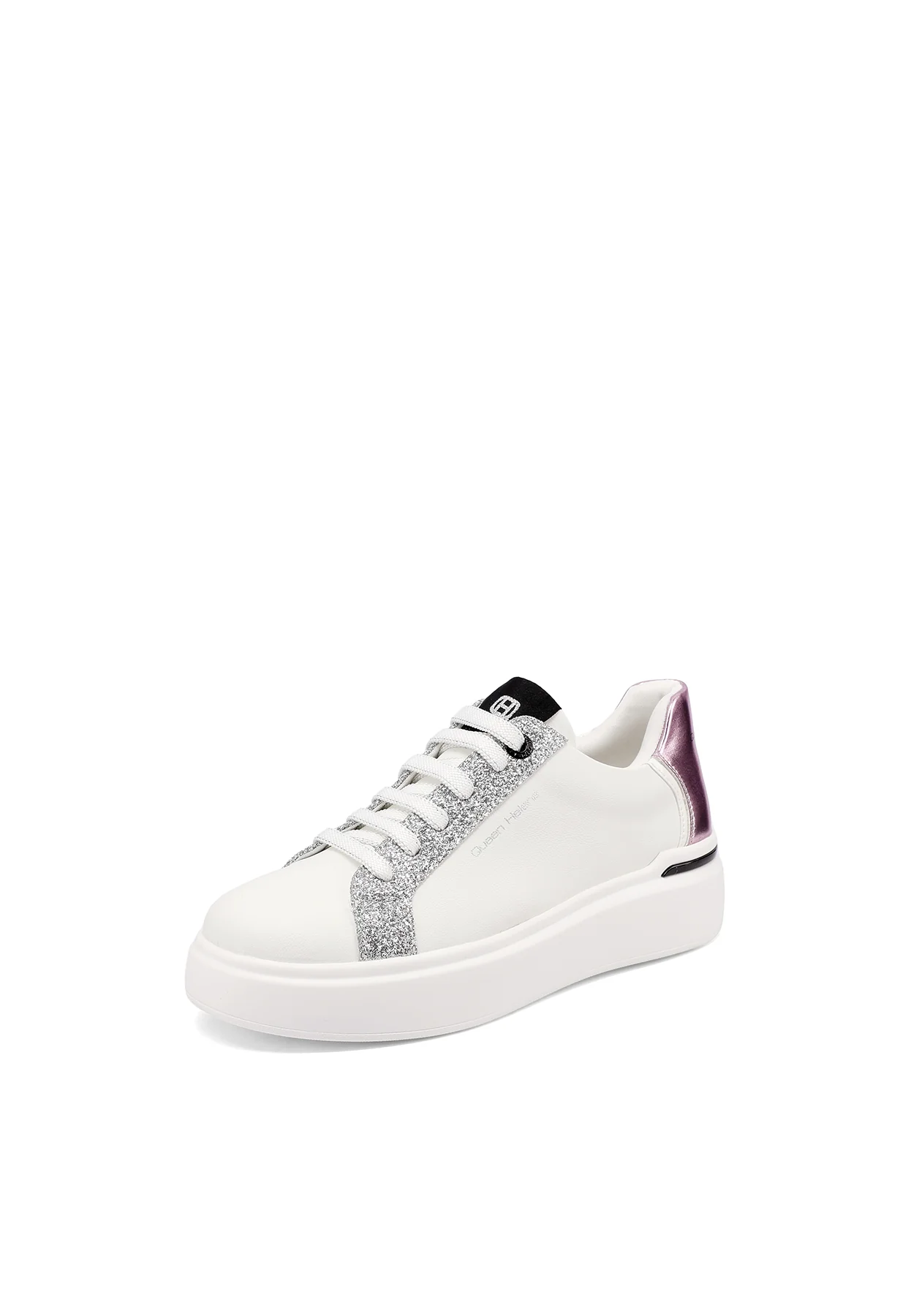 Sneakers platform con glitter e dettagli metallici X34-12 - Image 19