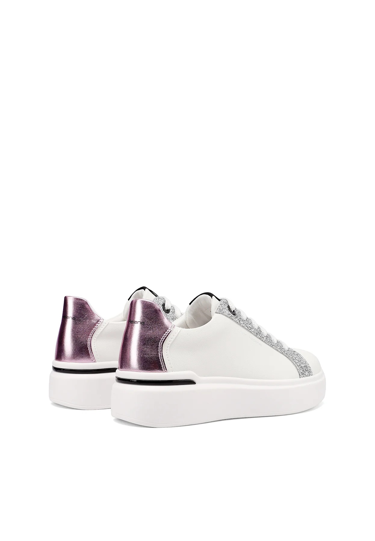 Sneakers platform con glitter e dettagli metallici X34-12 - Image 21