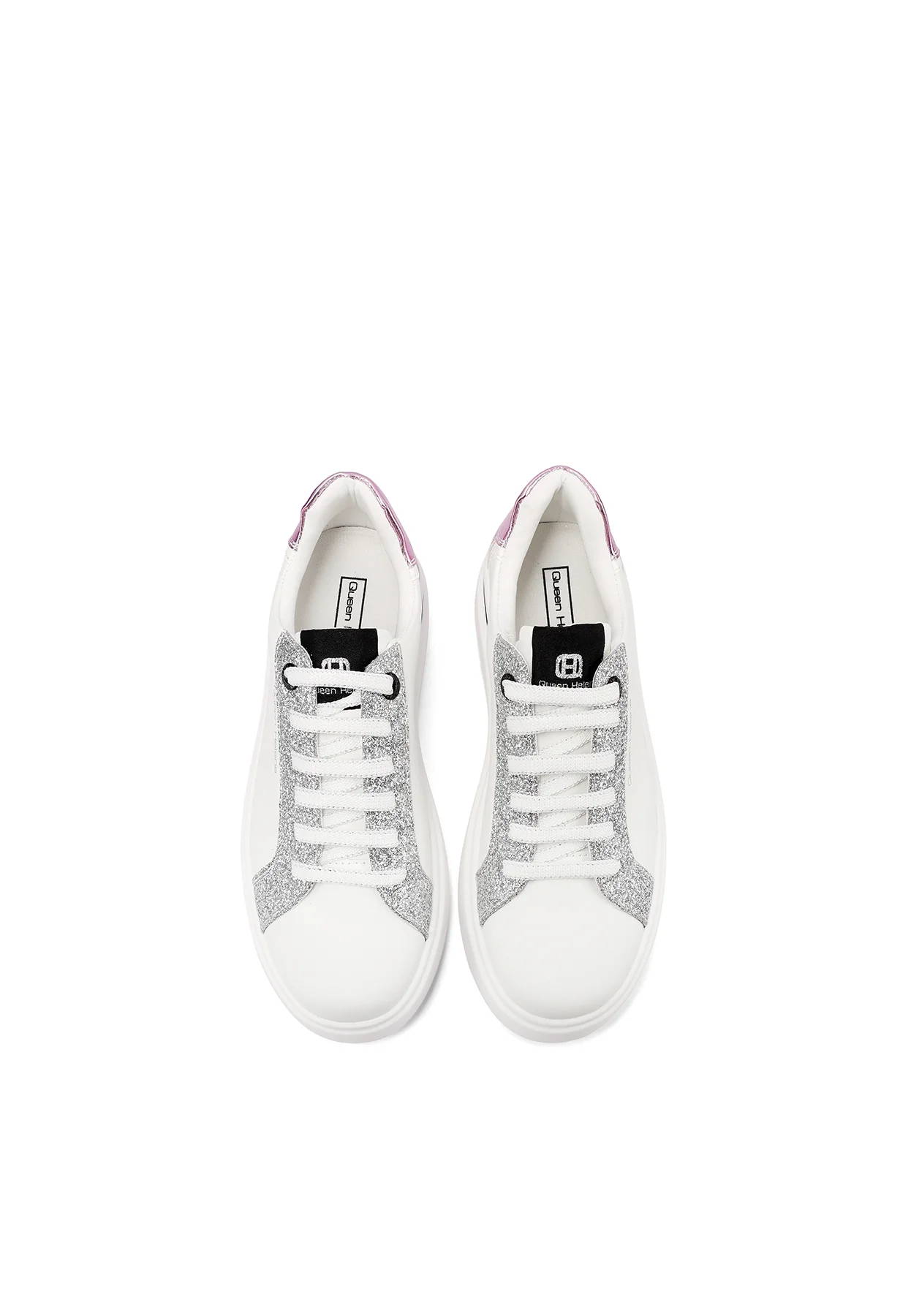 Sneakers platform con glitter e dettagli metallici X34-12 - Image 22