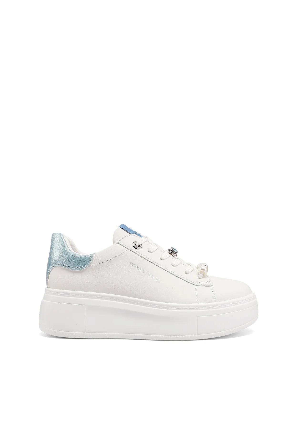 Sneakers donna platform minimal con dettagli gioiello X34-13 - Image 18