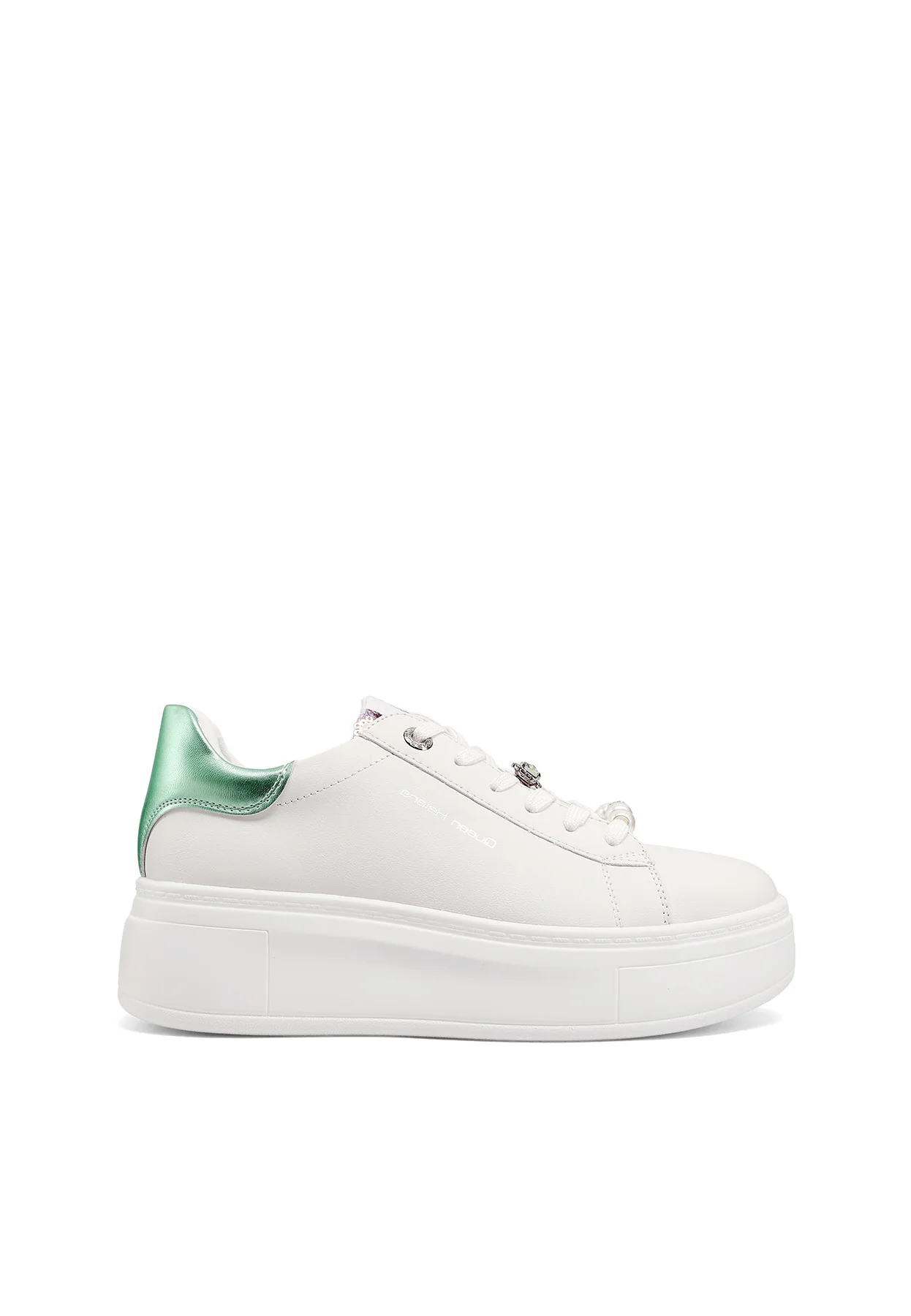 Sneakers donna platform minimal con dettagli gioiello X34-13 - Image 26
