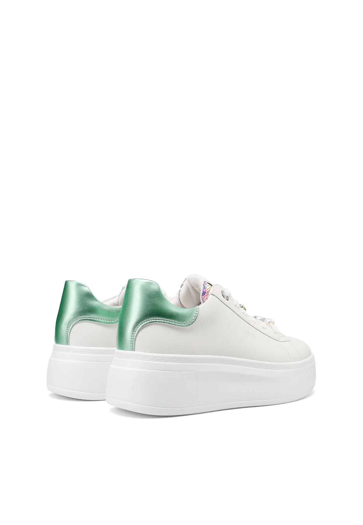 Sneakers donna platform minimal con dettagli gioiello X34-13 - Image 29