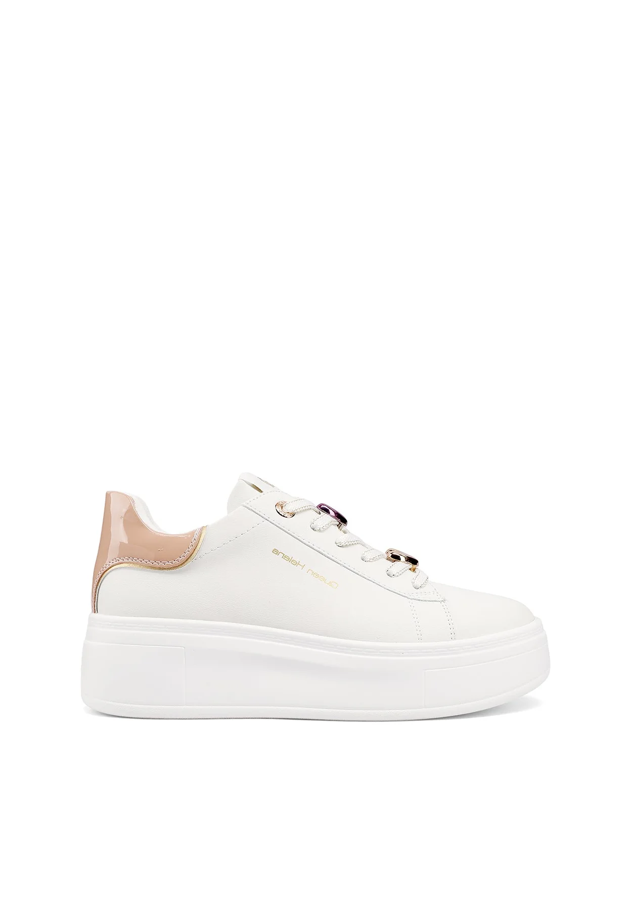 Sneakers platform con dettagli in vernice e lacci X34-14 - Image 10