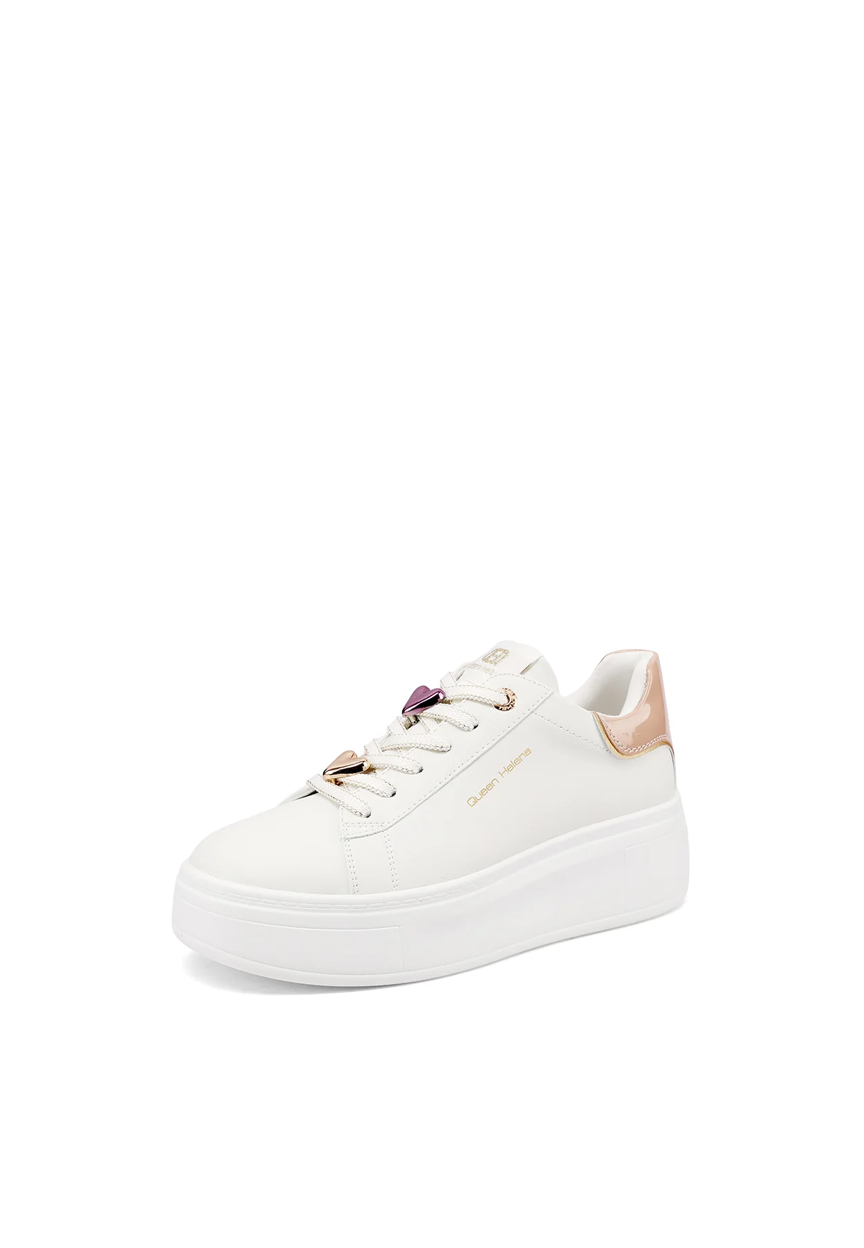 Sneakers platform con dettagli in vernice e lacci X34-14 - Image 11