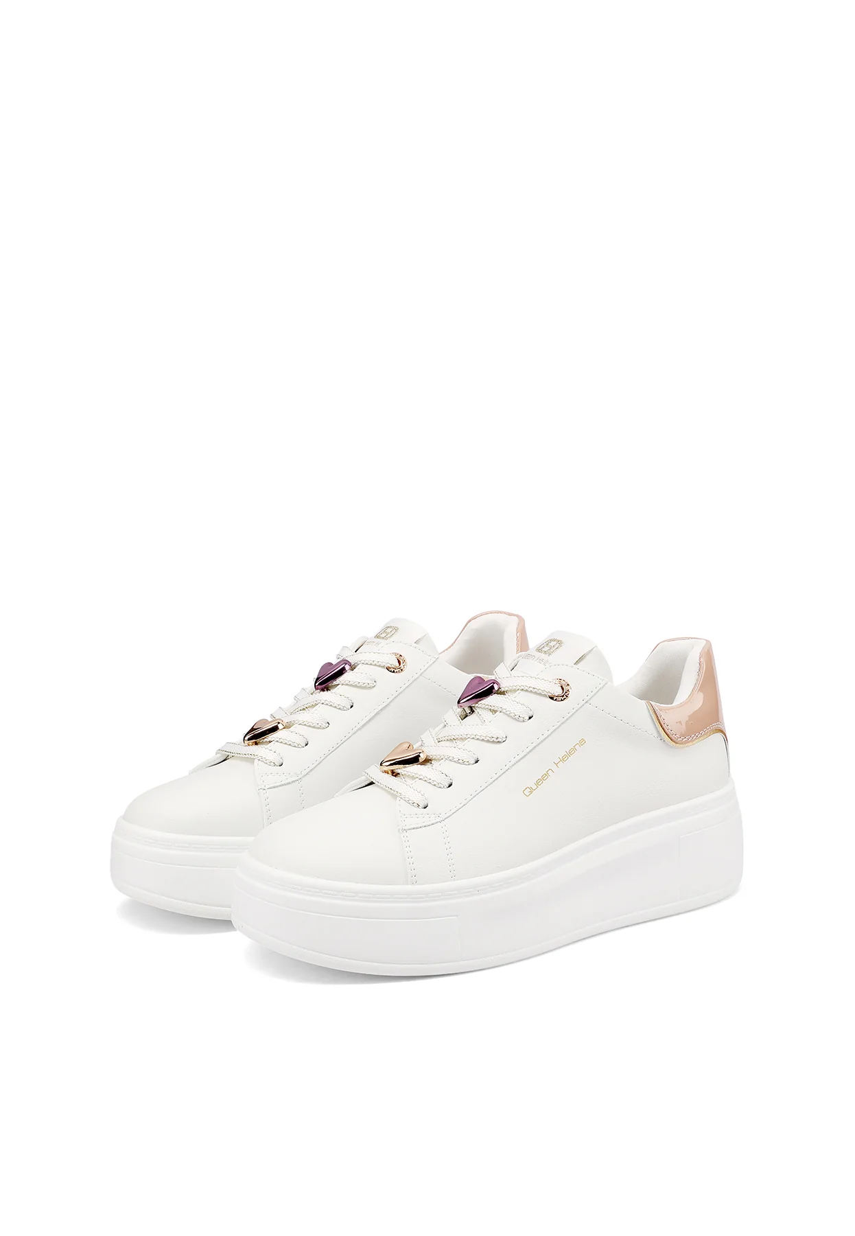 Sneakers platform con dettagli in vernice e lacci X34-14 - Image 12