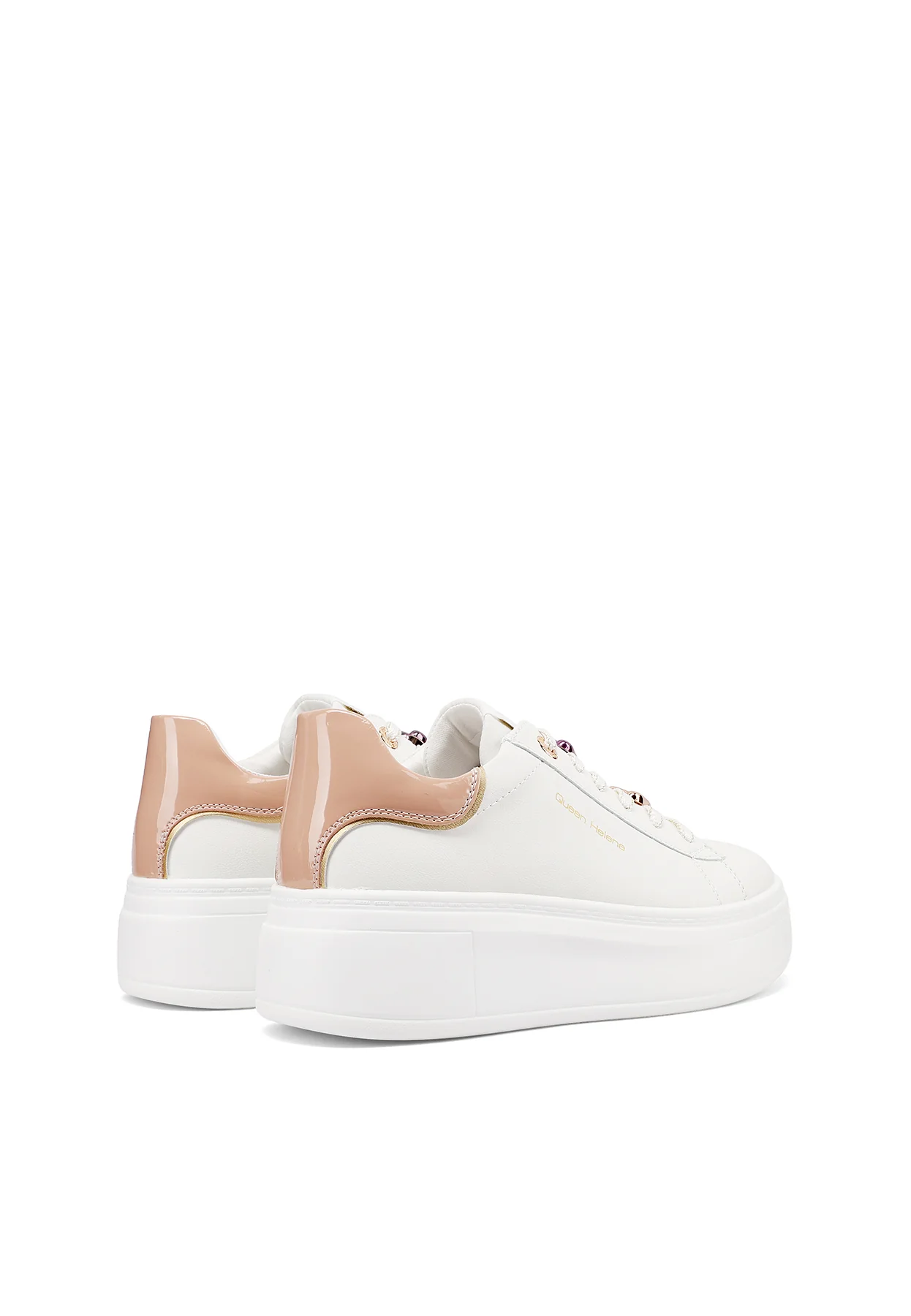 Sneakers platform con dettagli in vernice e lacci X34-14 - Image 13