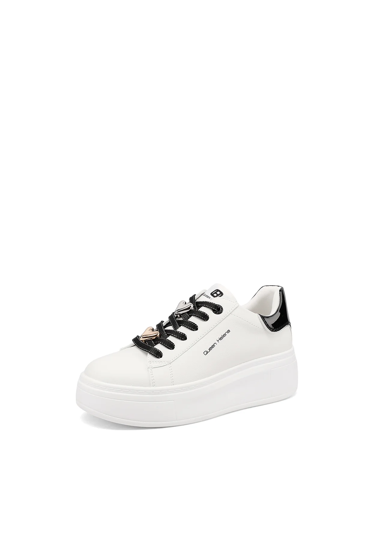 Sneakers platform con dettagli in vernice e lacci X34-14 - Image 3