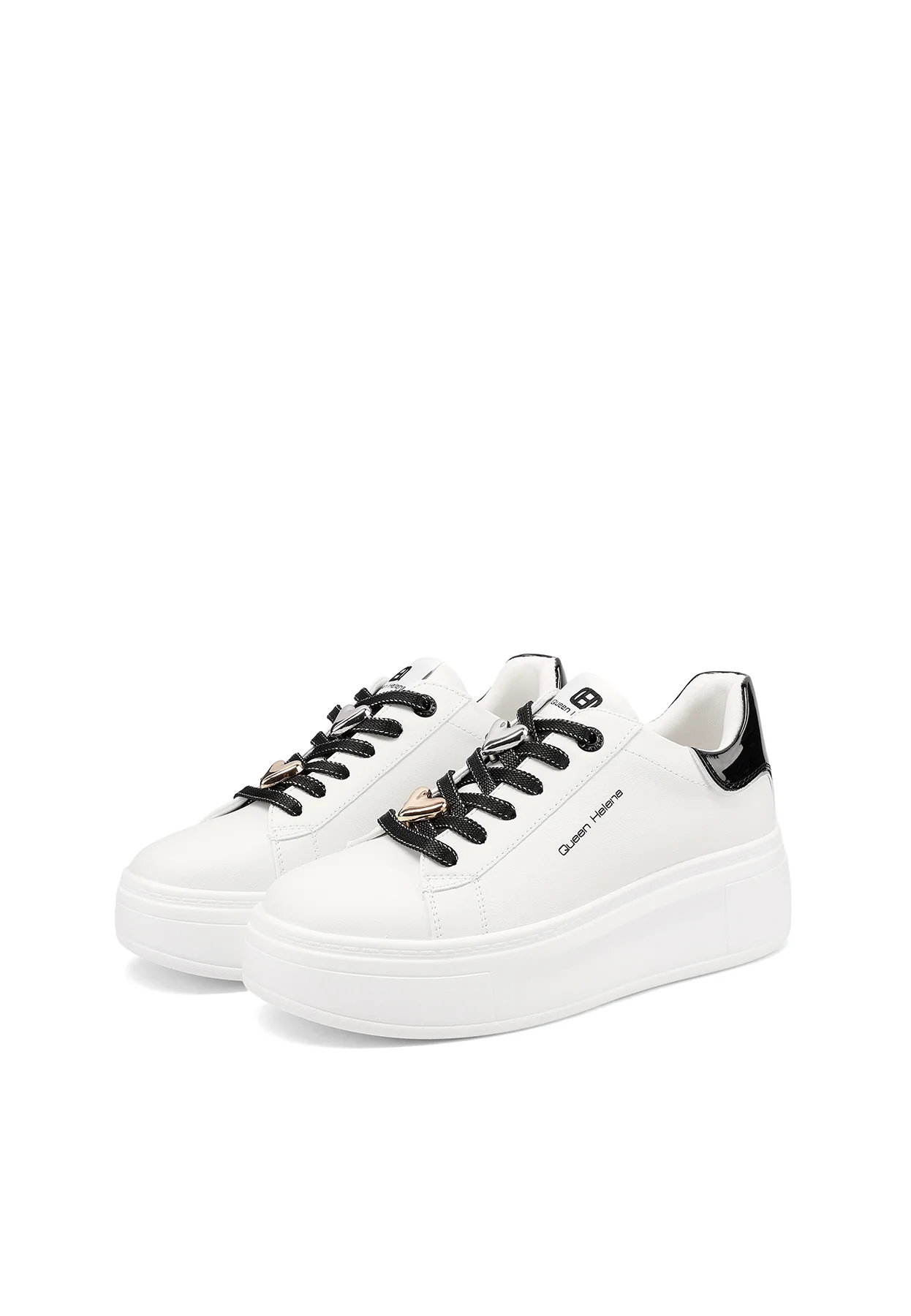 Sneakers platform con dettagli in vernice e lacci X34-14 - Image 4